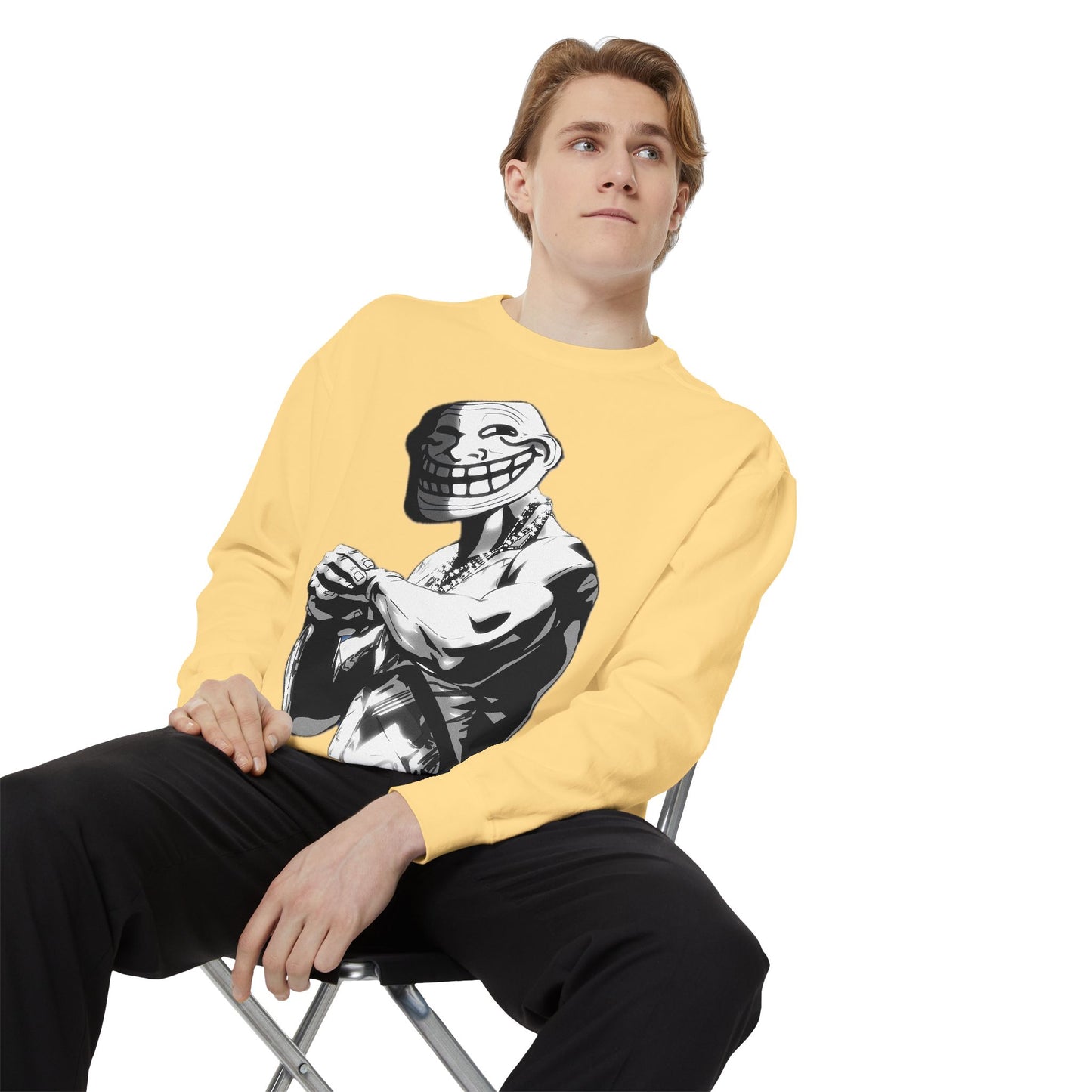 TROLL Stylish Unisex Sweatshirt with Playful Graphic, Trendy Streetwear, Cozy and Casual, Perfect Gift for Any Occasion, Unique Art Design
