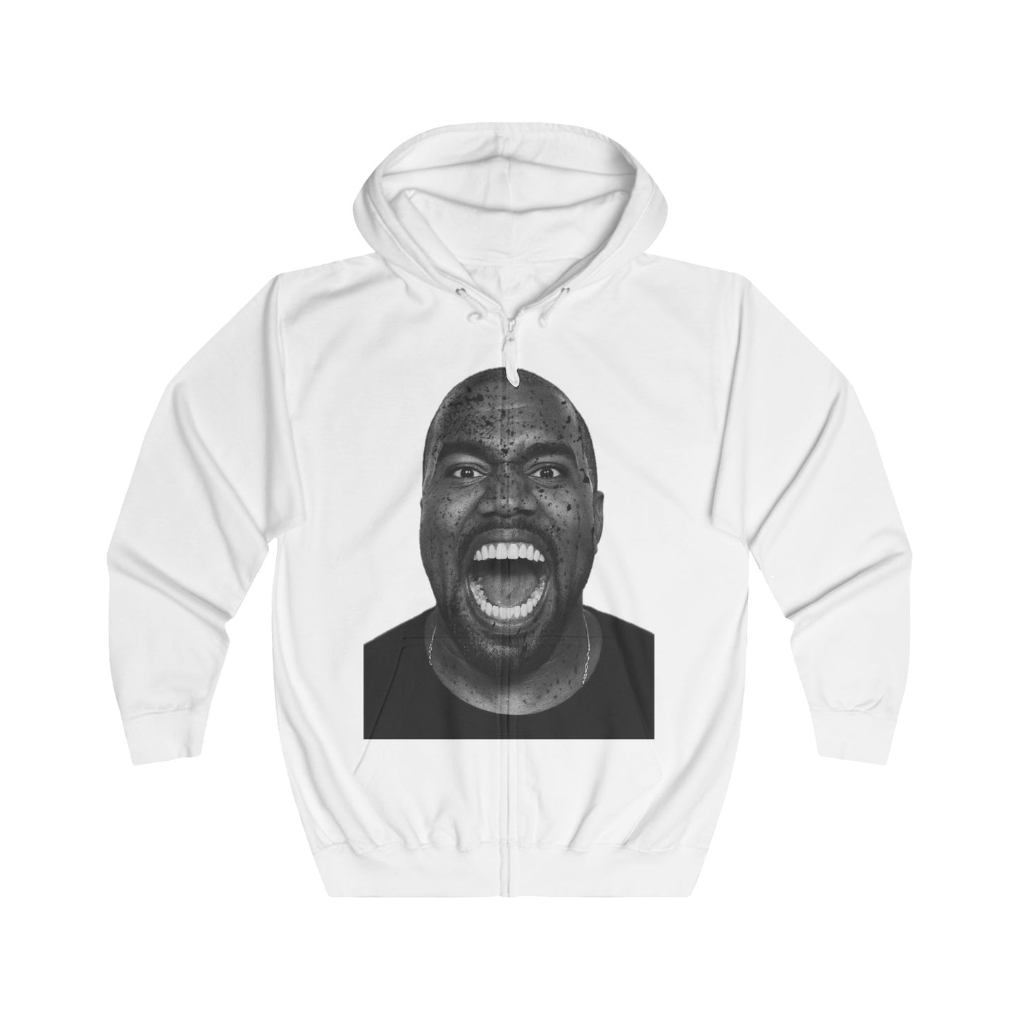 Ye Unisex Full Zip Hoodie with Bold Expression, Stylish Casual Wear, Fun Gift for Friends, Perfect for Cozy Nights, Unique Streetwear