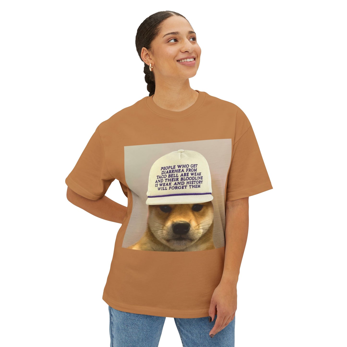 WIF Humorous Dog-Themed Oversized Tee, Casual Graphic Shirt, Gift for Pet Lovers, Funny T-Shirt, Unisex Boxy Tee