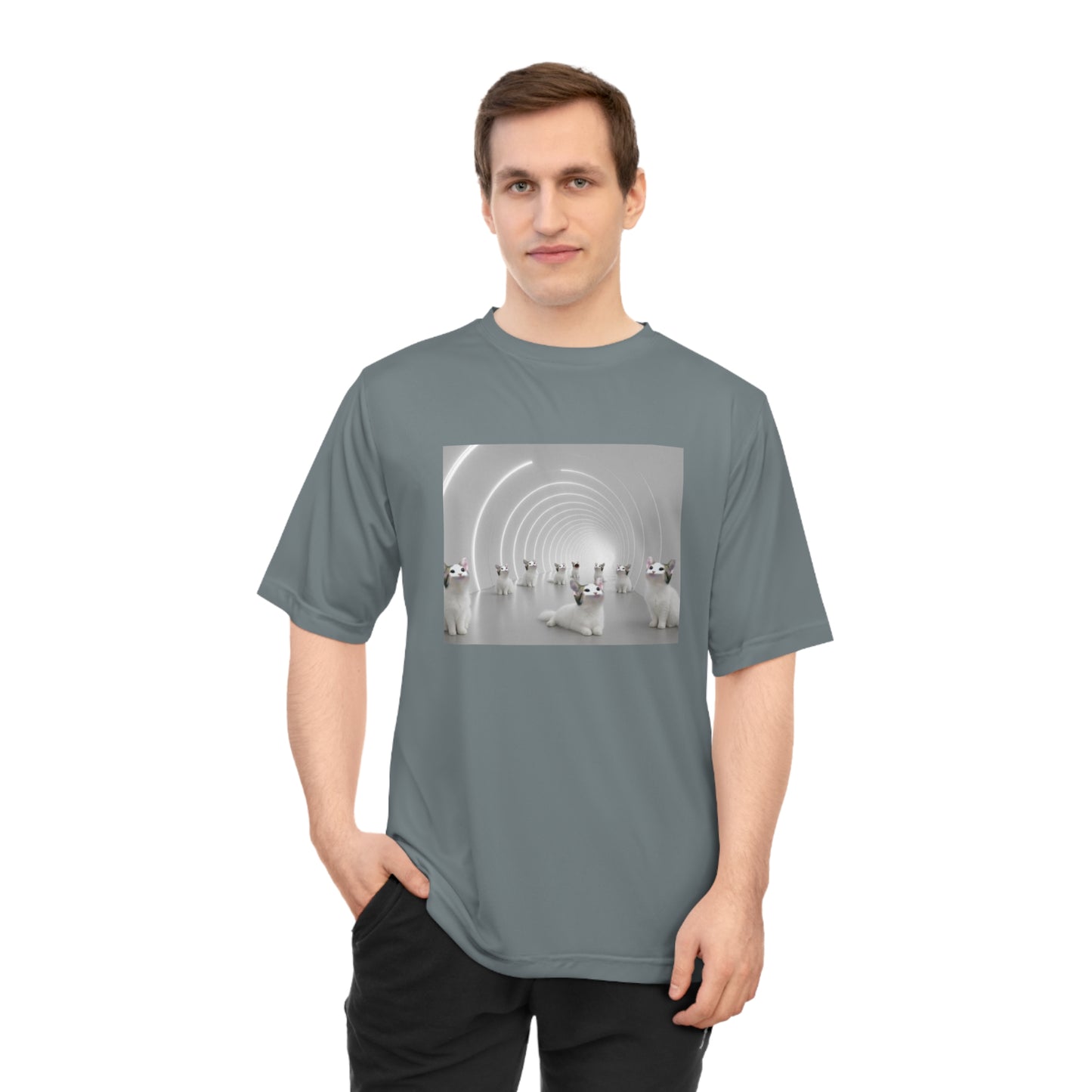 POPCAT Unisex Performance T-shirt with Unique Design, Fitness Apparel, Casual Wear, Gift for Him/Her, Sports Tee, Activewear