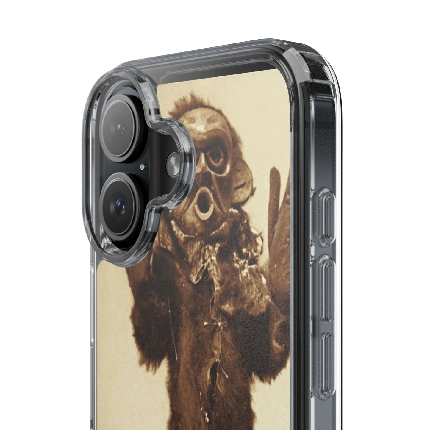 Yei Vintage Monster Clear Phone Case, Unique Phone Cover, Halloween Gift, Retro Style Case, Fun Accessories