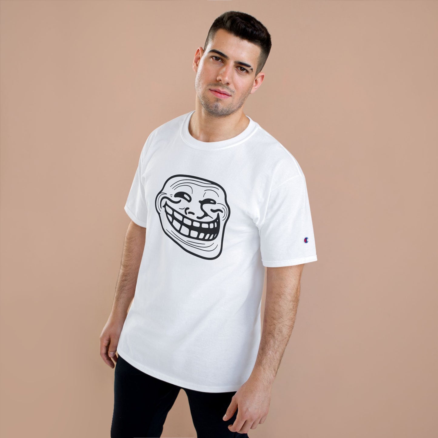 TROLL Funny Meme Champion T-Shirt, Humor Shirt, Gift for Gamers, Casual Wear, Laughing Face Tee, Perfect for Parties