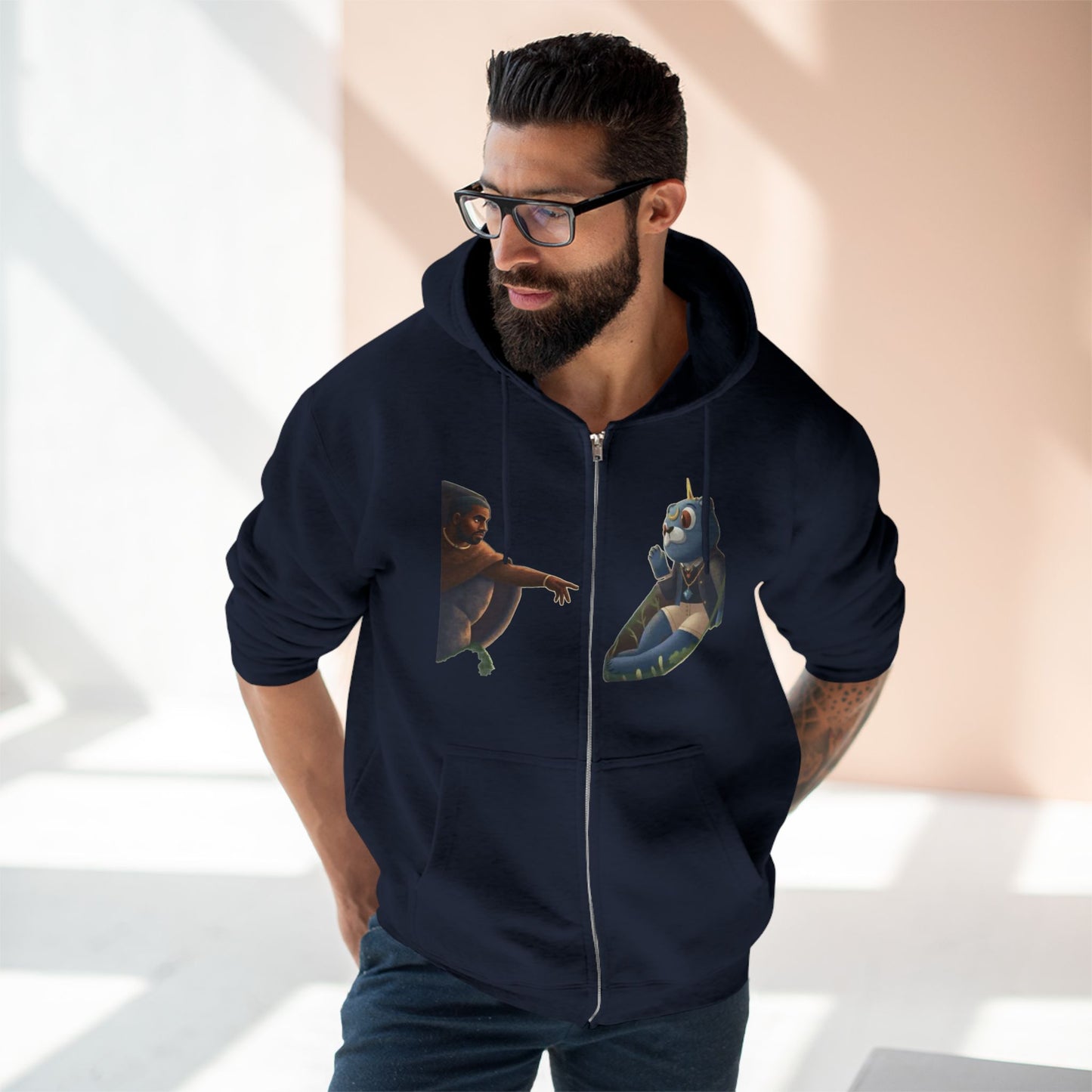 4NBT Unisex Graphic Zip Hoodie with Unique Designs, Cozy Casual Wear, Perfect Gift for Friends, Streetwear Essentials, Unisex Fashion Item