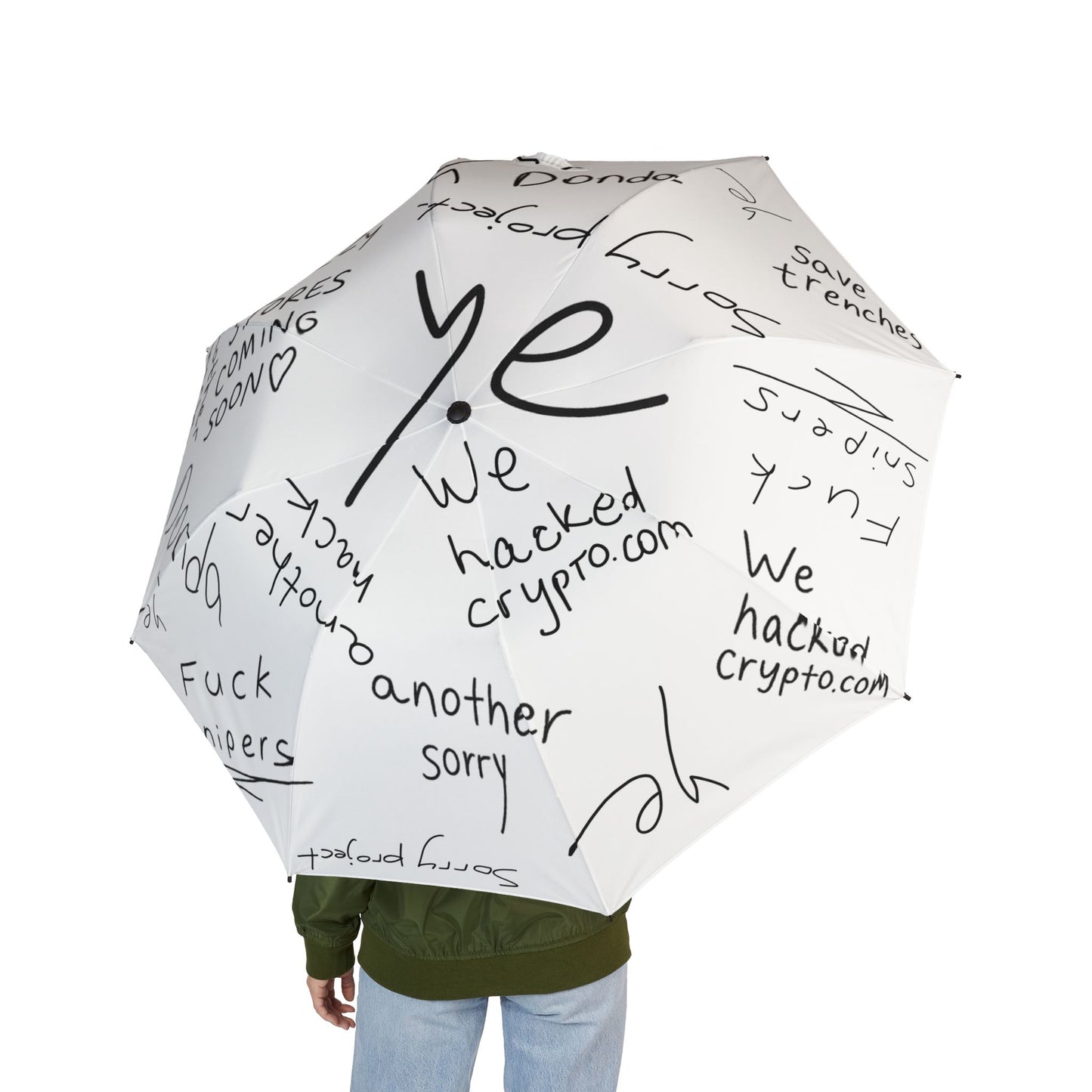 Ye 7BN Trendy Graphic Umbrella for Rainy Days, Unique Design, Gift for Music Lovers, Fashionable Rain Gear, Streetwear Accessory
