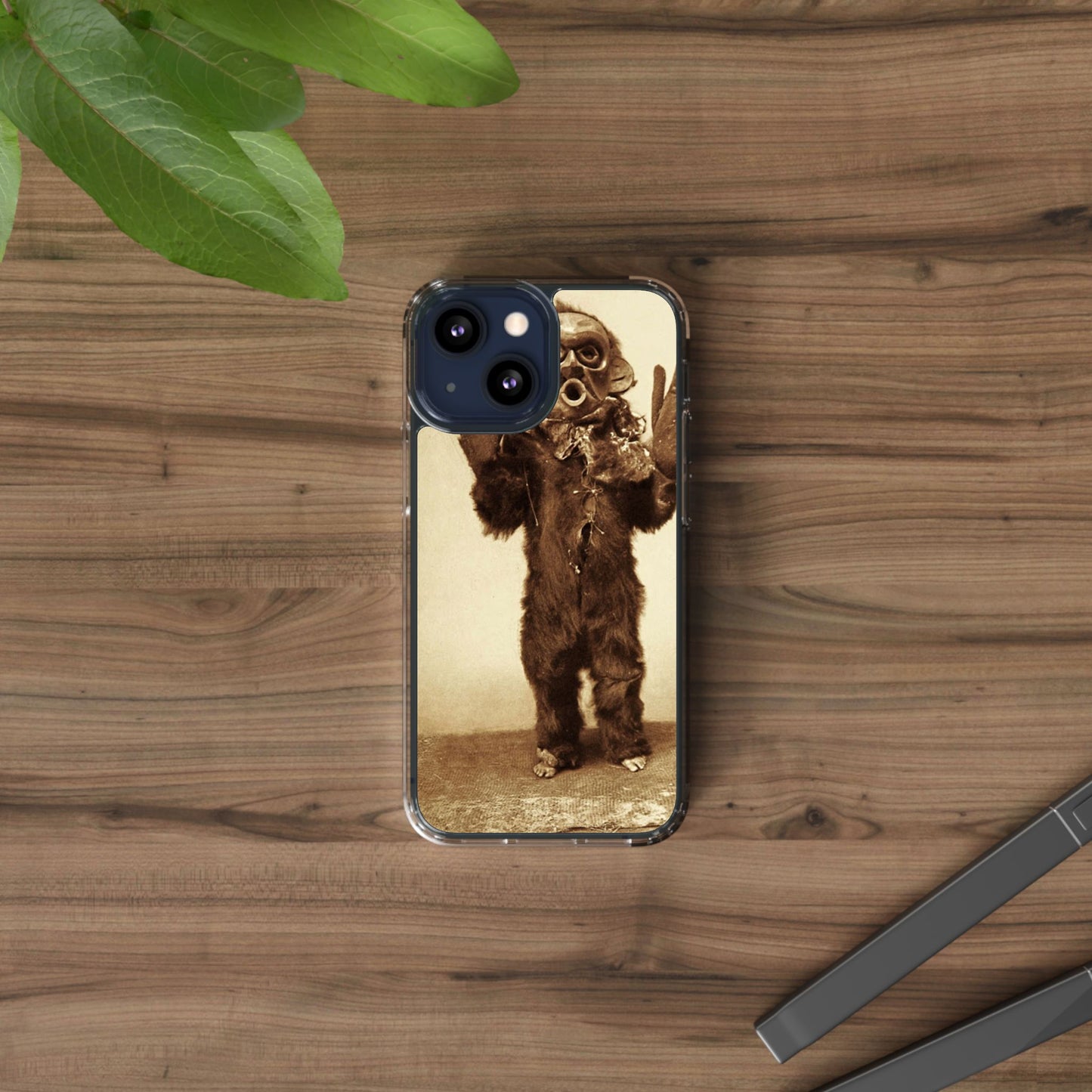 Yei Vintage Monster Clear Phone Case, Unique Phone Cover, Halloween Gift, Retro Style Case, Fun Accessories