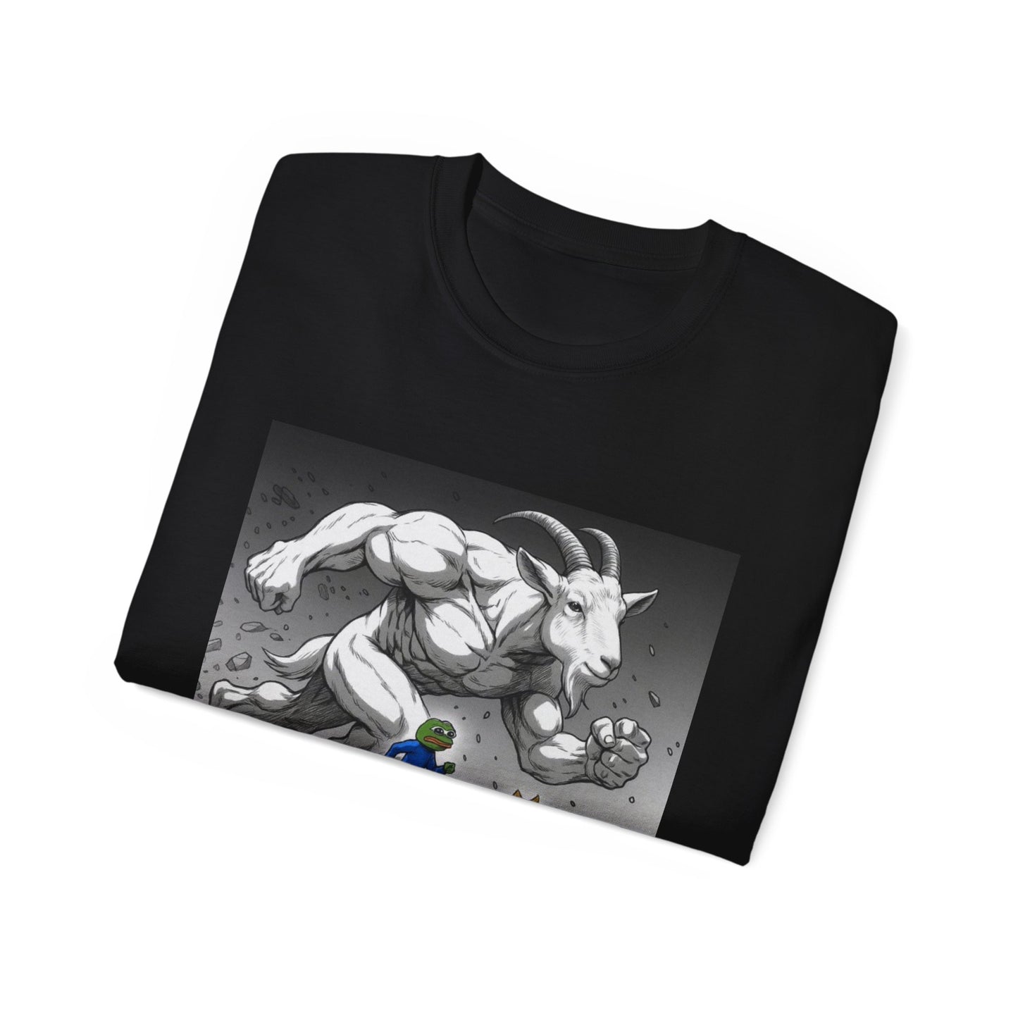 Epic Goat Chase Unisex Tee, Art Tee, Graphic Shirt, Gift for Animal Lovers, Funny T-Shirt, Cartoon Art Tee