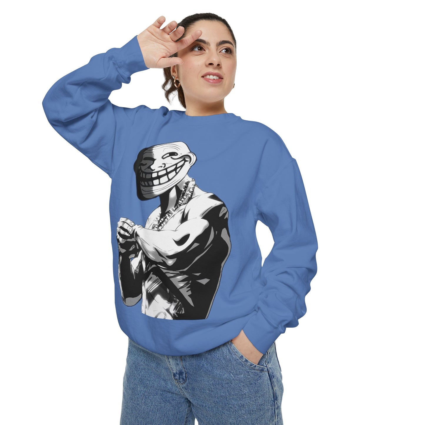 TROLL Stylish Unisex Sweatshirt with Playful Graphic, Trendy Streetwear, Cozy and Casual, Perfect Gift for Any Occasion, Unique Art Design