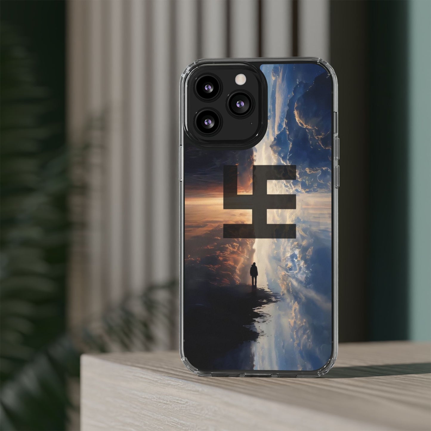 Swasticoin Nature-Themed Clear Phone Case, Unique Phone Cover with Scenic Design, Eco-Friendly Protection, Gift for Travelers, Custom Phone Accessory