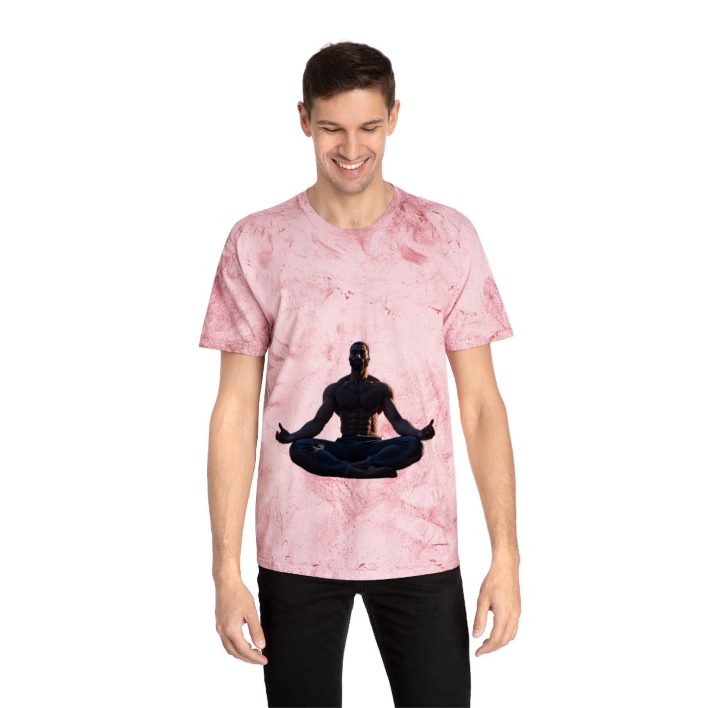 GIGA Color Blast Meditation T-Shirt | Unisex Vibe, Unique Gift for Yoga Lovers, Inspirational Wear, Gigachad Design, Casual Fashion