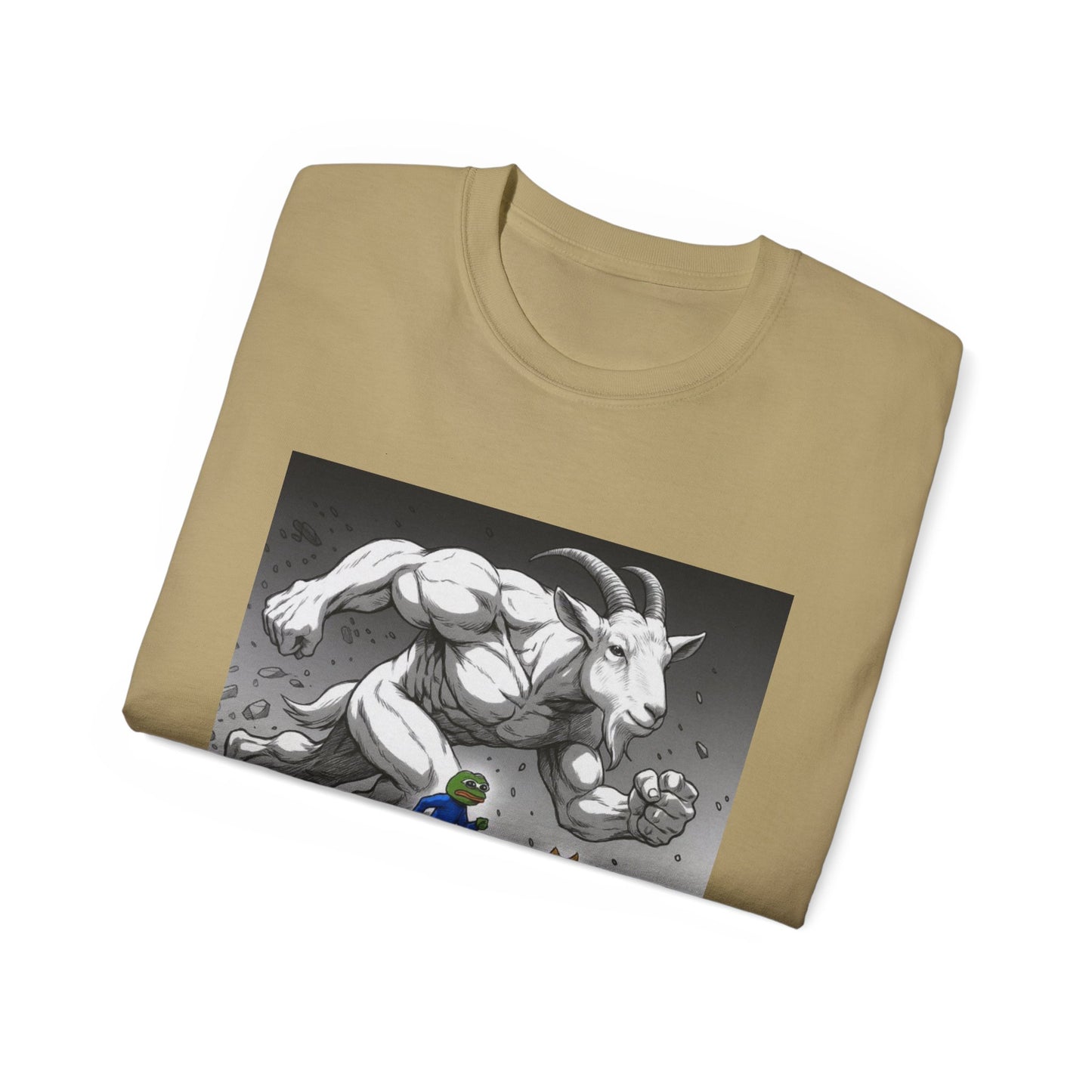 Epic Goat Chase Unisex Tee, Art Tee, Graphic Shirt, Gift for Animal Lovers, Funny T-Shirt, Cartoon Art Tee