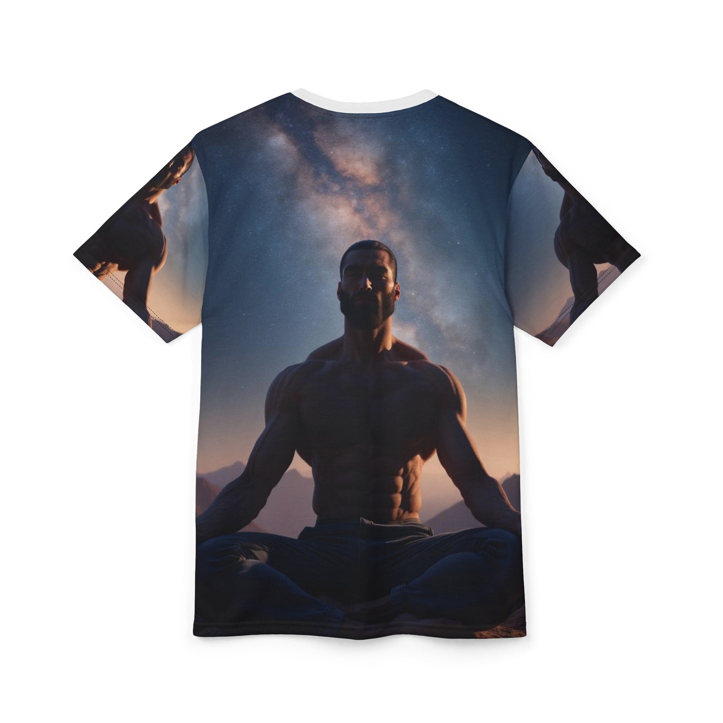 GIGA Cosmic Meditation Unisex Tee, Spiritual Shirt, Mindfulness Top, Yoga Apparel, Unique Graphic T-Shirt, Gift for Meditation Lovers