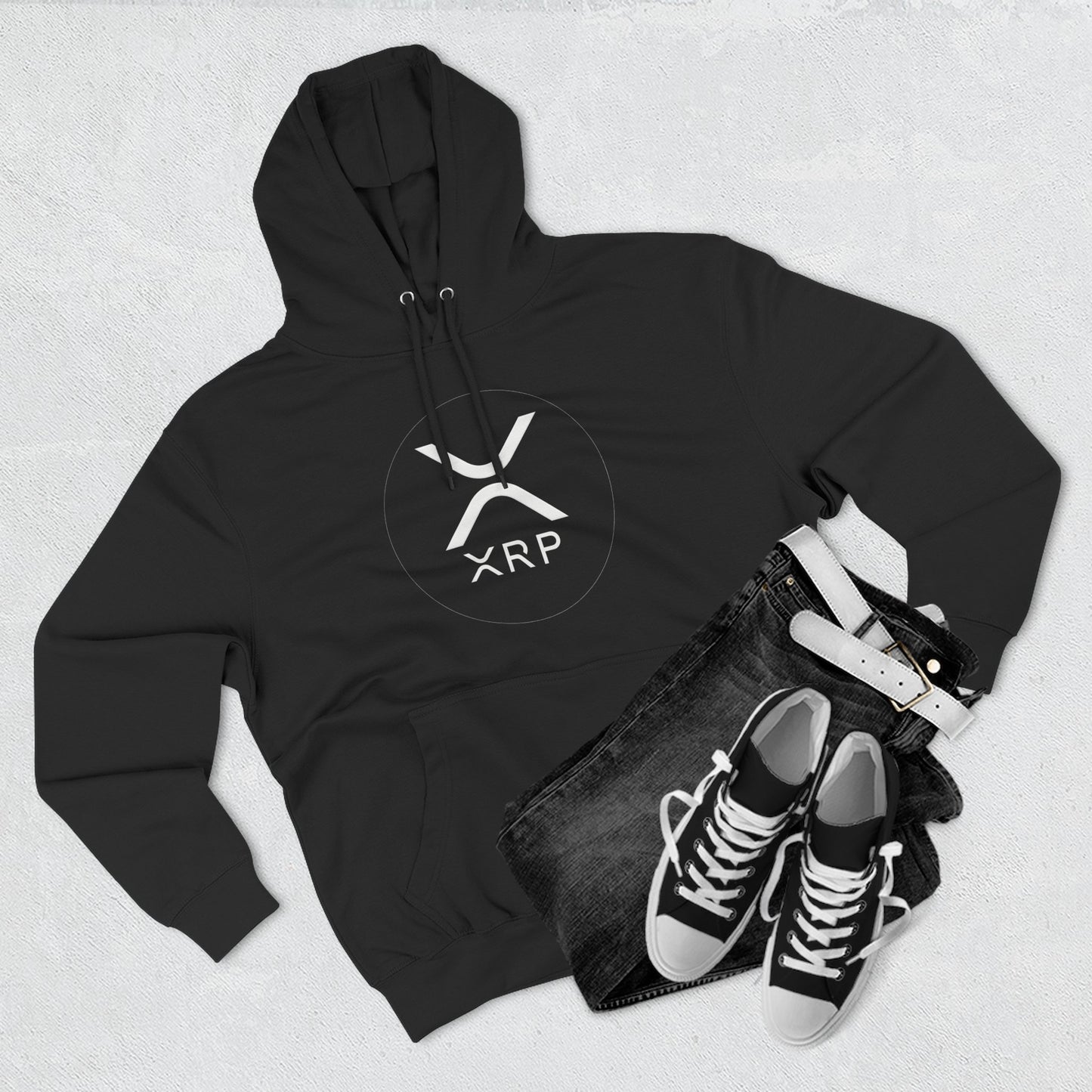 XRP Cozy Three-Panel Fleece Hoodie for Relaxed Casual Style, Perfect for Lounging, Gifting, Everyday Wear, and Cozy Nights