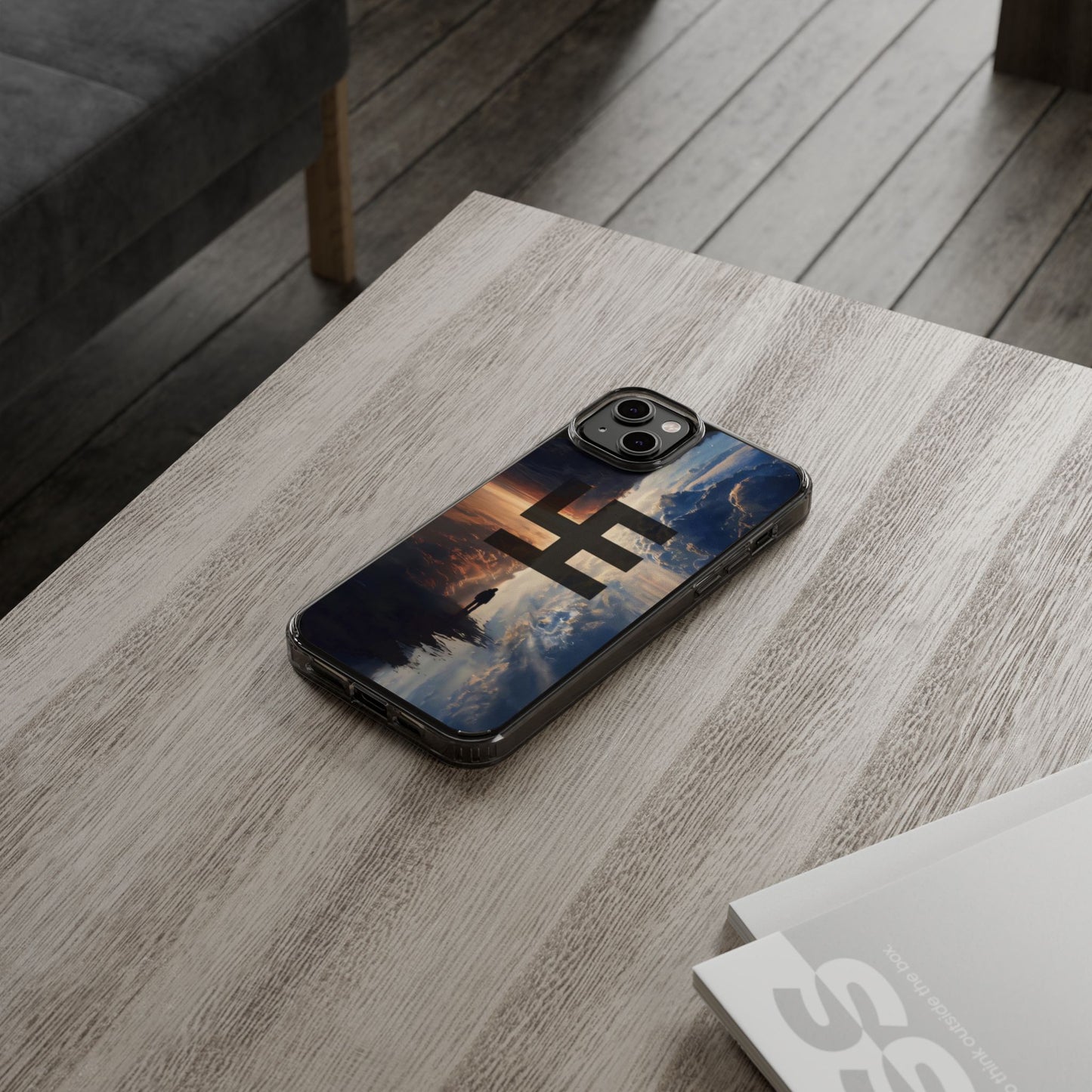 Swasticoin Nature-Themed Clear Phone Case, Unique Phone Cover with Scenic Design, Eco-Friendly Protection, Gift for Travelers, Custom Phone Accessory