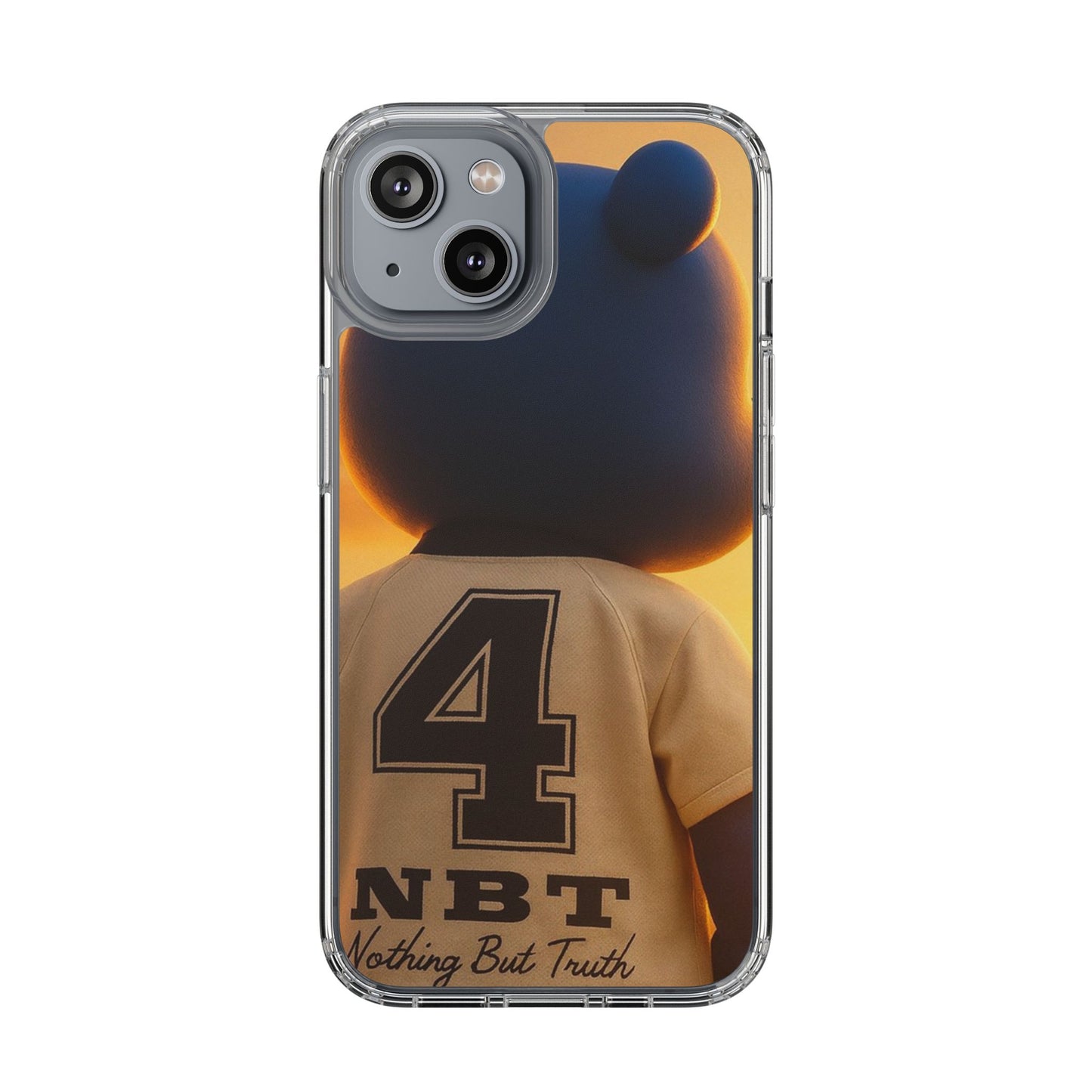 4NBT Trillion Bear Clear Phone Case, Aesthetic Phone Cover, Unique Gift for Animal Lovers, Stylish iPhone Accessory, Perfect for Birthdays