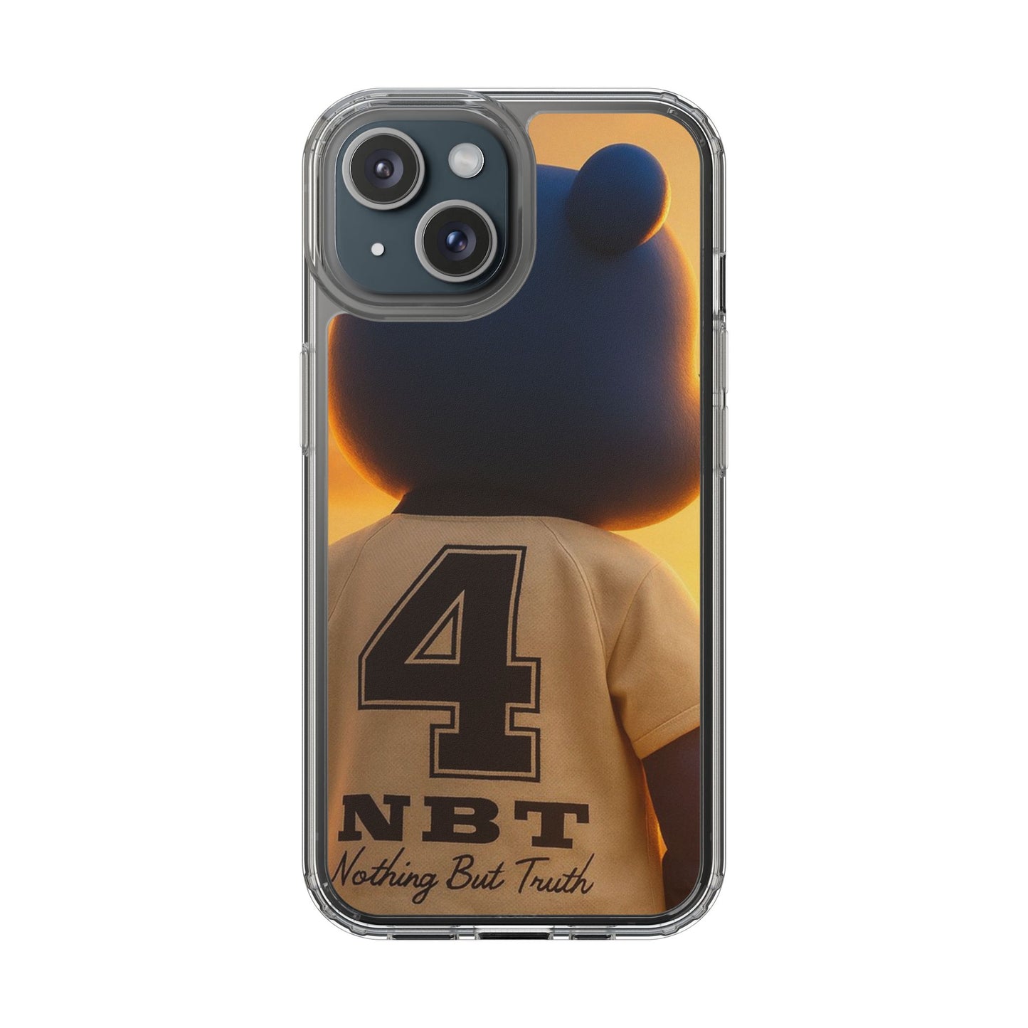 4NBT Trillion Bear Clear Phone Case, Aesthetic Phone Cover, Unique Gift for Animal Lovers, Stylish iPhone Accessory, Perfect for Birthdays