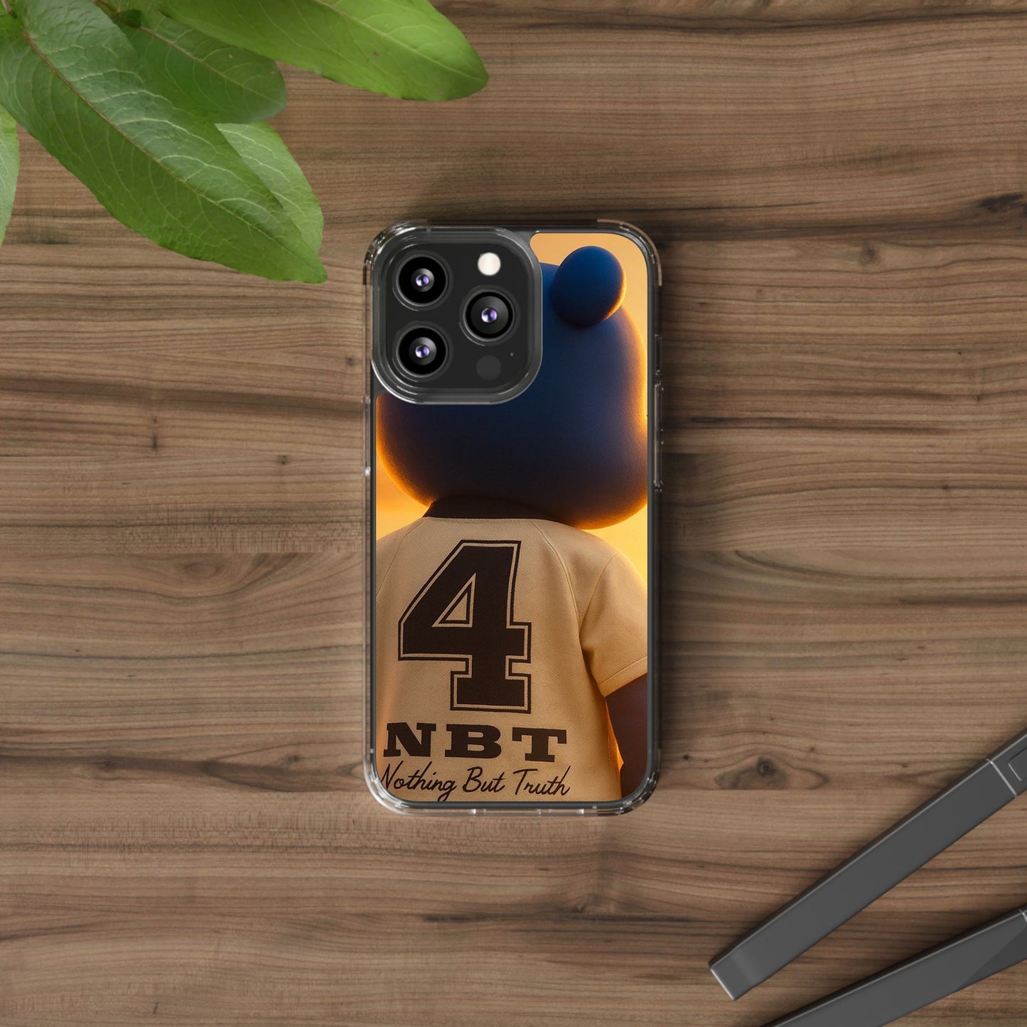 4NBT Trillion Bear Clear Phone Case, Aesthetic Phone Cover, Unique Gift for Animal Lovers, Stylish iPhone Accessory, Perfect for Birthdays