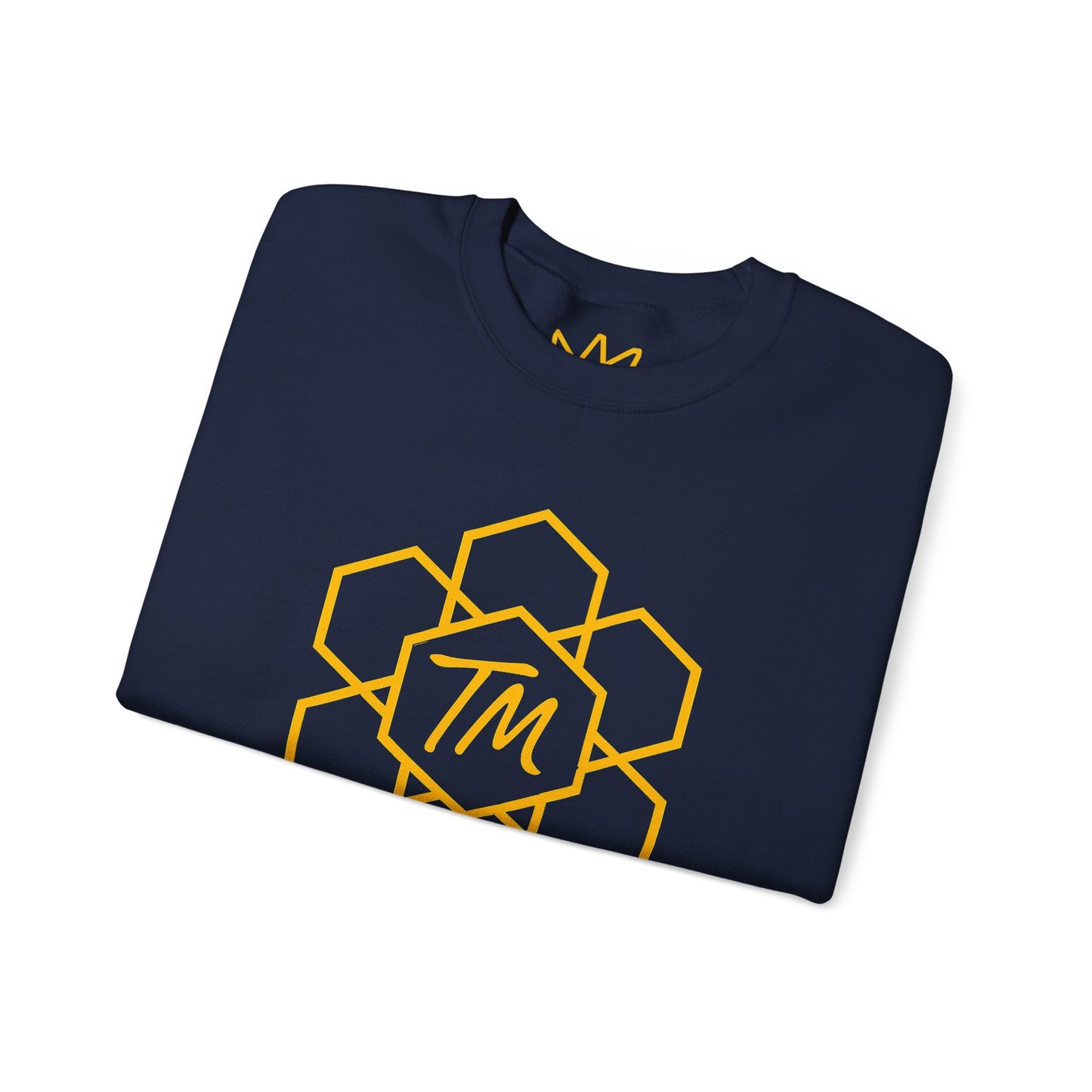 Trench Merch Stylish Honeycomb Crewneck Sweatshirt, Cozy Unisex Sweatshirt, Casual Fall Apparel, Gift for Honey Lovers, Trendy Weekend Wear