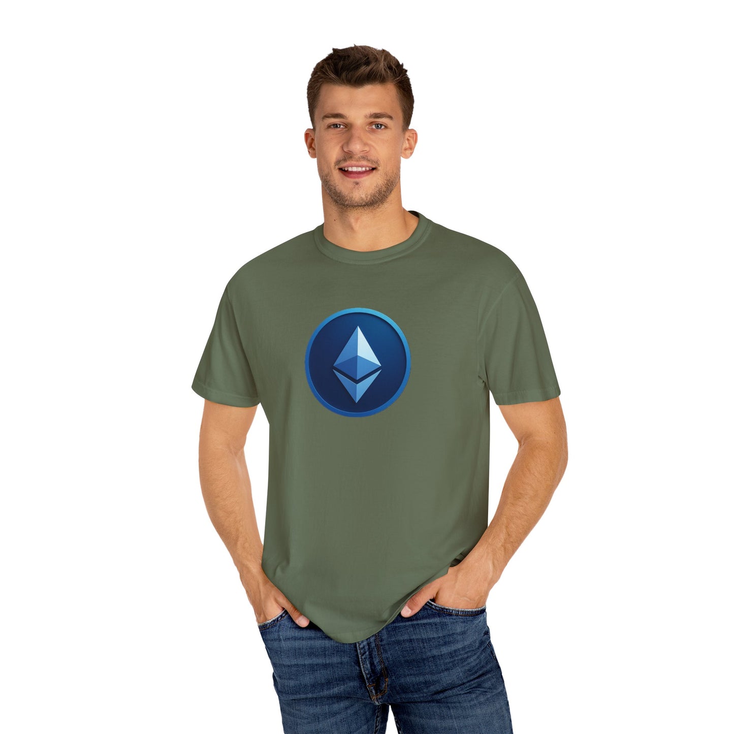 Ethereum Graphic T-Shirt, Unisex Casual Tee, Blockchain Apparel, Gamer Shirt, Crypto Gift, Stylish Streetwear