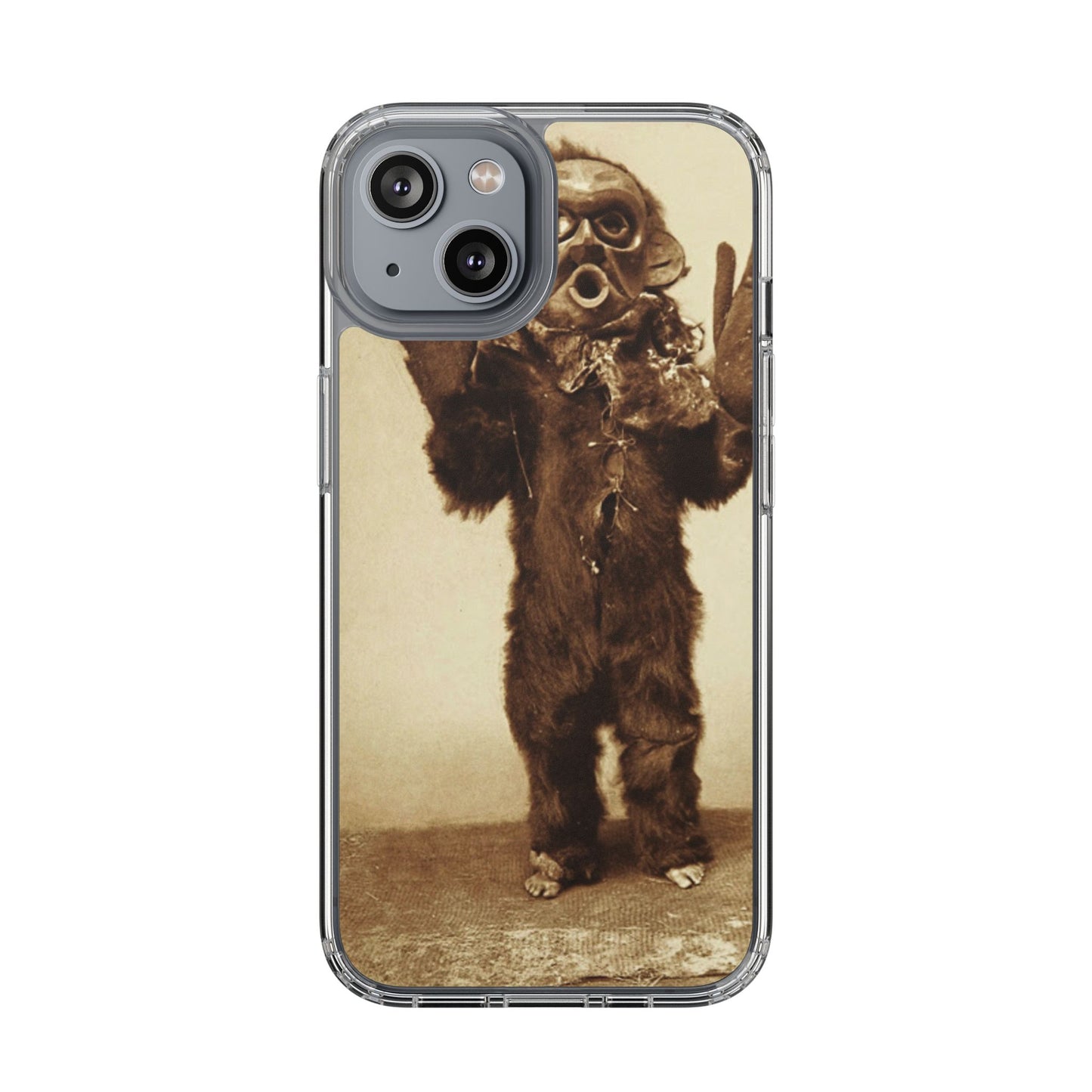 Yei Vintage Monster Clear Phone Case, Unique Phone Cover, Halloween Gift, Retro Style Case, Fun Accessories