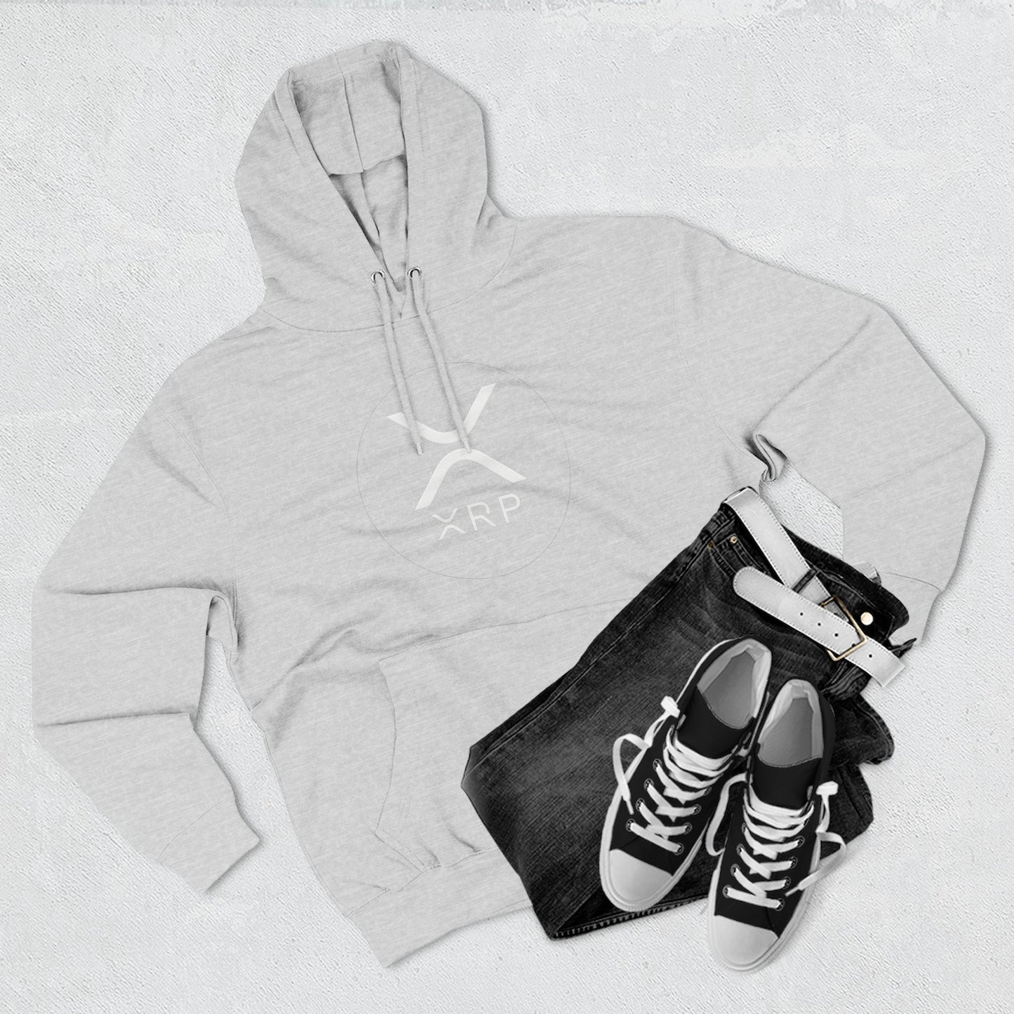 XRP Cozy Three-Panel Fleece Hoodie for Relaxed Casual Style, Perfect for Lounging, Gifting, Everyday Wear, and Cozy Nights