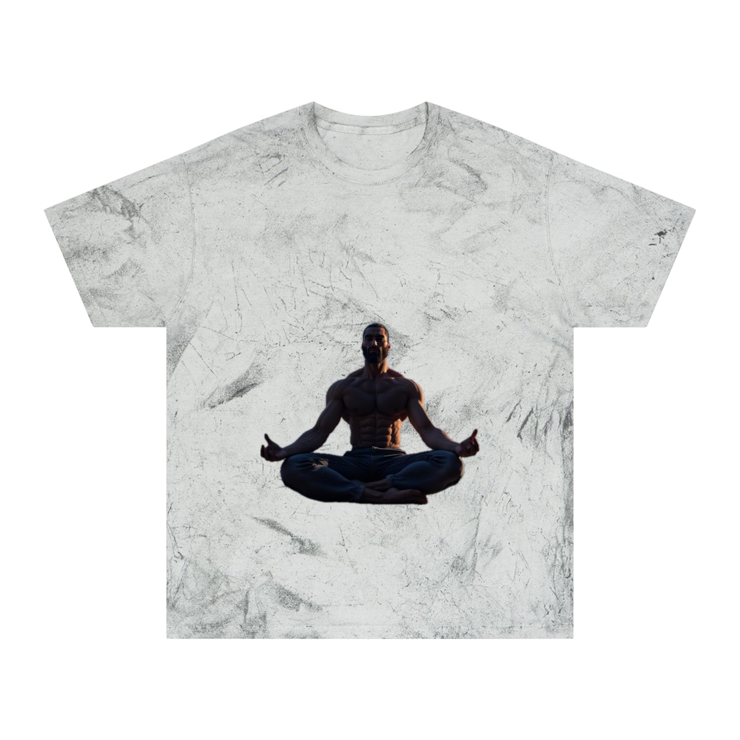 GIGA Color Blast Meditation T-Shirt | Unisex Vibe, Unique Gift for Yoga Lovers, Inspirational Wear, Gigachad Design, Casual Fashion