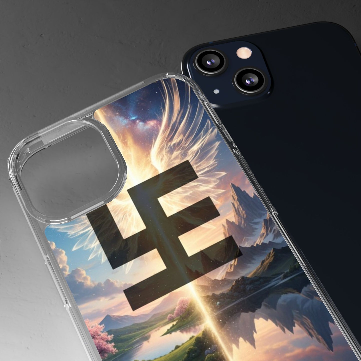 Swasticoin Peaceful Clear Phone Cases, Phone Accessories, Minimalist Design, Nature Lover Gifts, Transparent Phone Cover, Unique Art Case