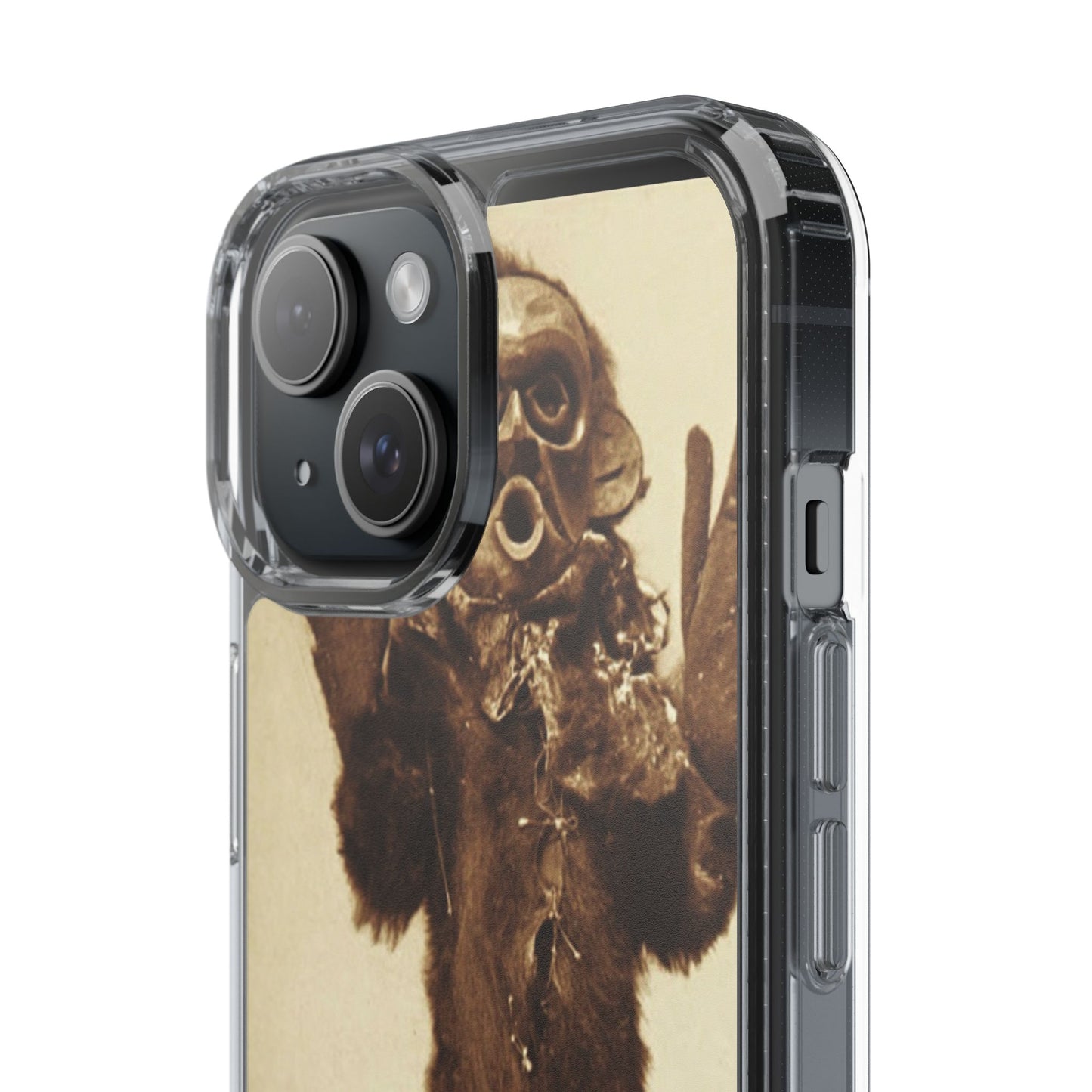 Yei Vintage Monster Clear Phone Case, Unique Phone Cover, Halloween Gift, Retro Style Case, Fun Accessories