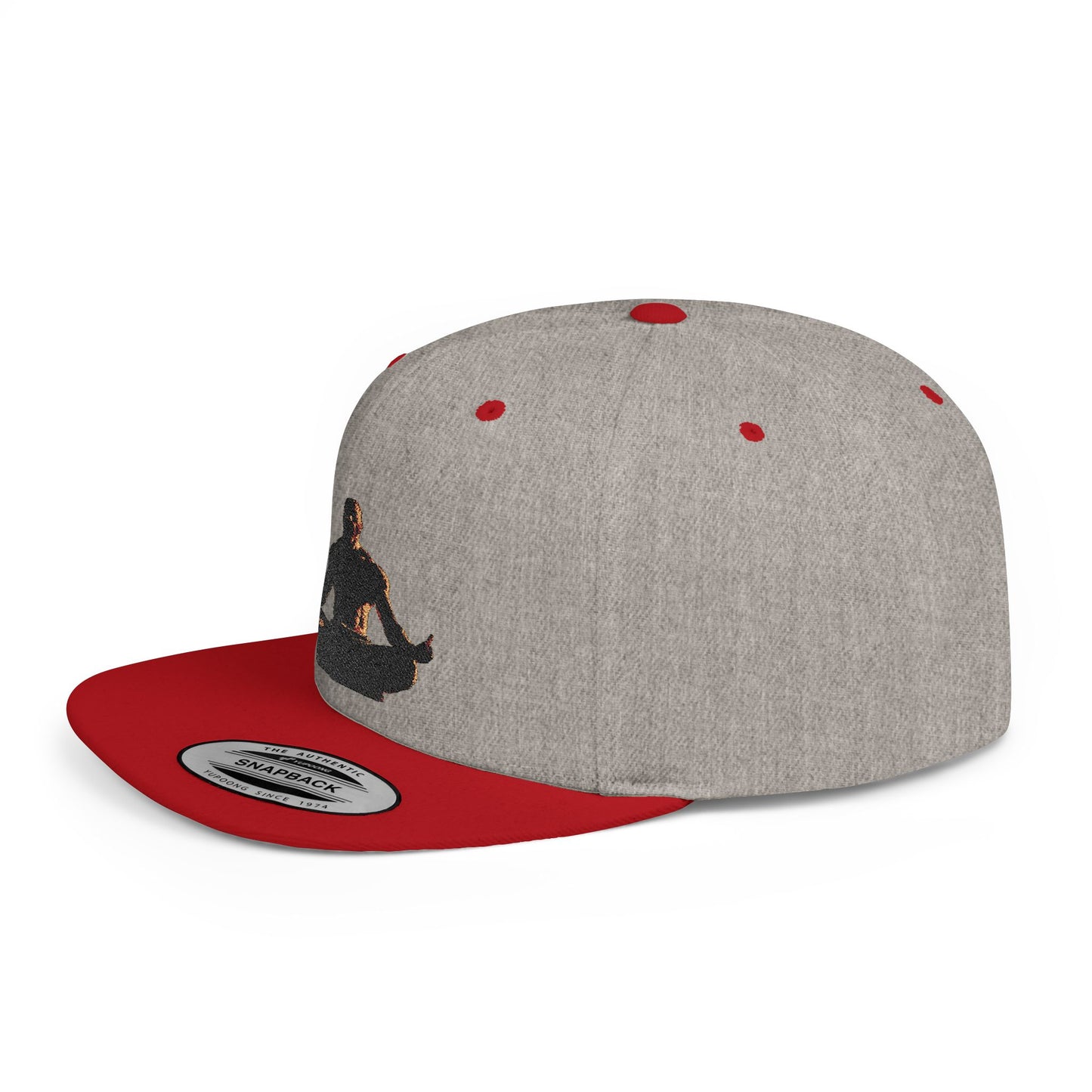GIGA Zen Meditation Flat Bill Snapback Hat, Mindfulness Cap, Yoga Headwear, Gift for Him/Her, Casual Everyday Wear, Stylish Accessory