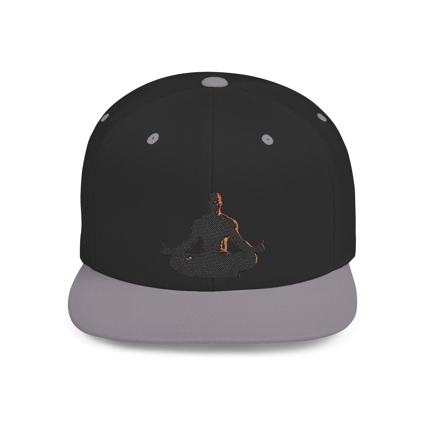 GIGA Zen Meditation Flat Bill Snapback Hat, Mindfulness Cap, Yoga Headwear, Gift for Him/Her, Casual Everyday Wear, Stylish Accessory