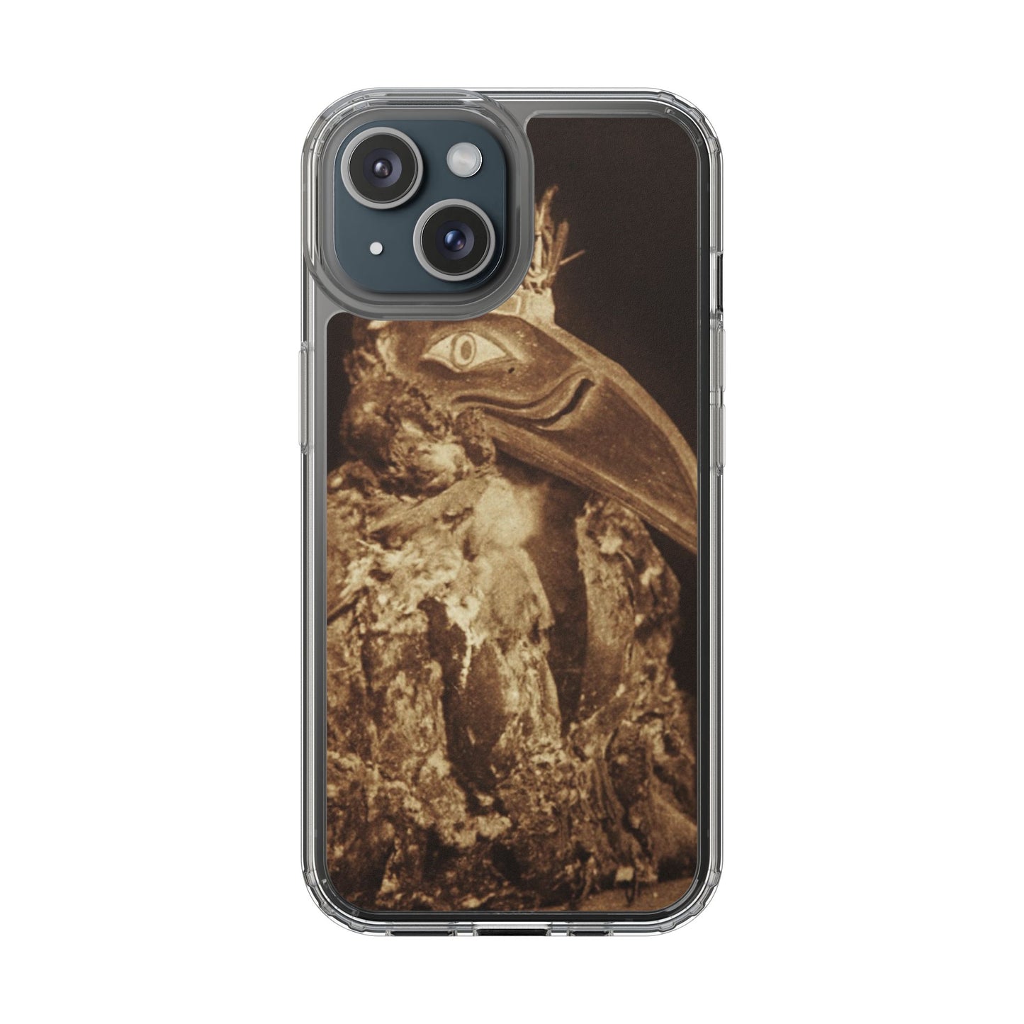 Yei Vintage Bird Design Clear Phone Case, Artistic Phone Accessories, Unique Gift for Nature Lovers, Eco-Friendly Tech Case, Stylish Protection
