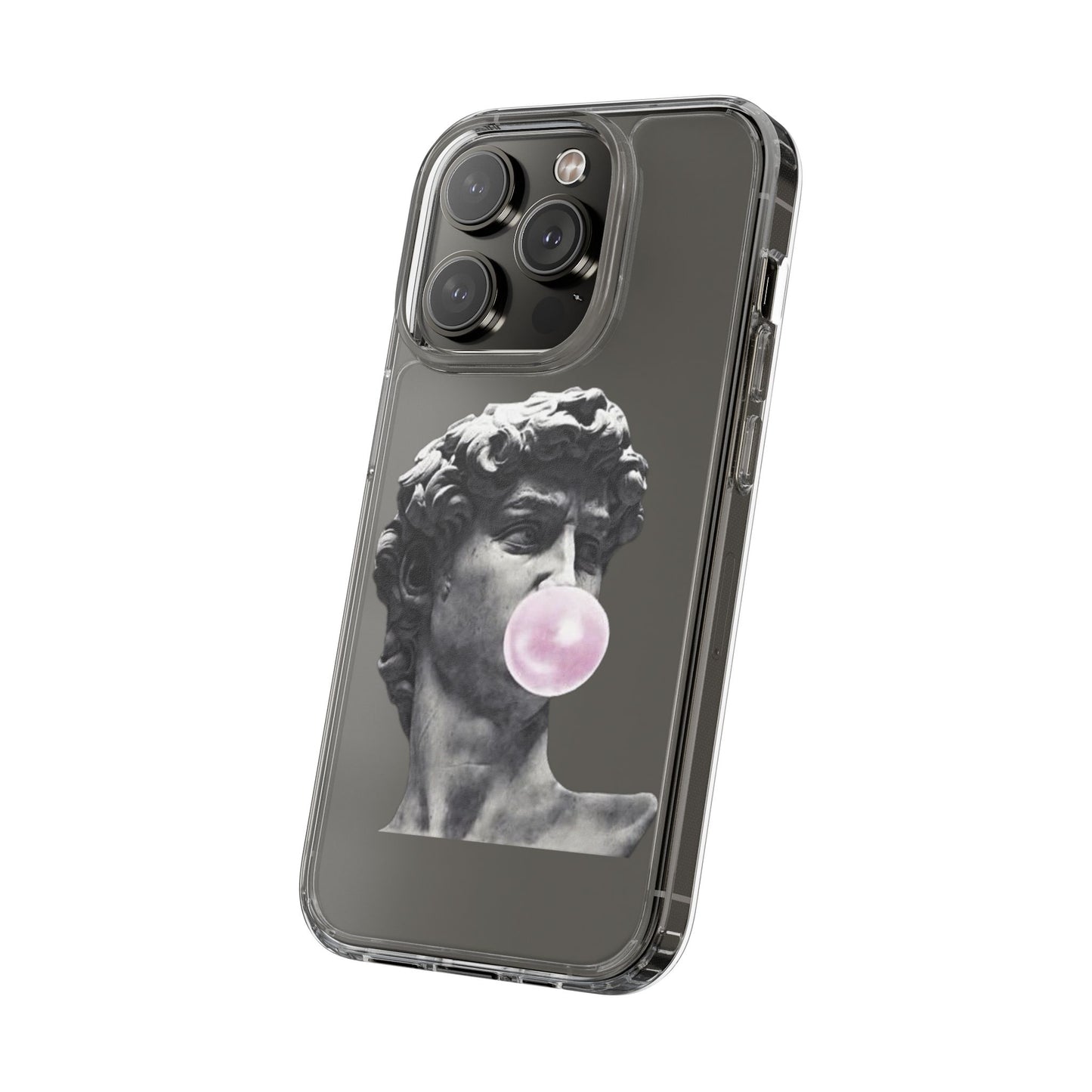 @ye Clear Phone Case with David Statue Design, Modern Phone Accessory for Art Lovers, Unique Gift, Customizable Compatible Soft Case