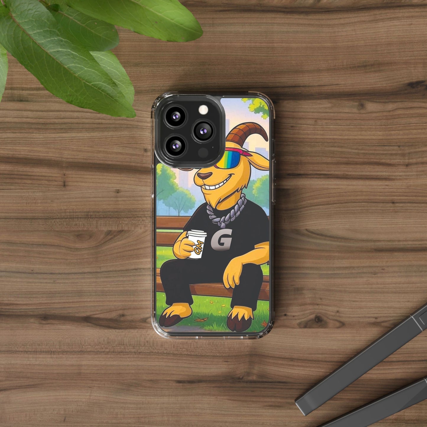 Vibrant Goat Clear Phone Case, Fun Smartphone Cover, Animal Lover Gift, Stylish Tech Accessory, Unique Phone Protection