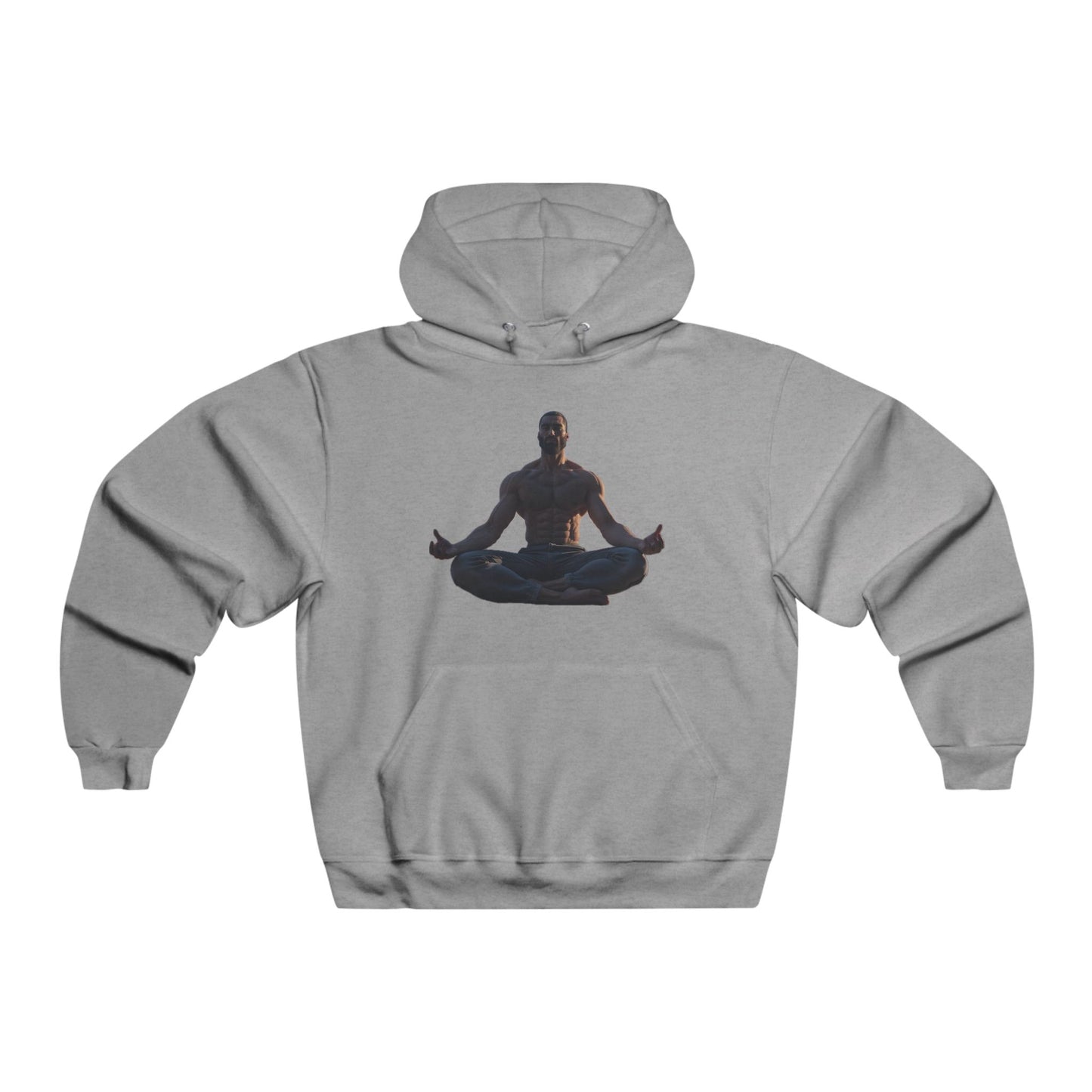 GIGA Meditation Hoodie | Gigachad Inspirational Sweatshirt, Unisex Pullover, Yoga Gift, Relaxation Attire, Casual Wear