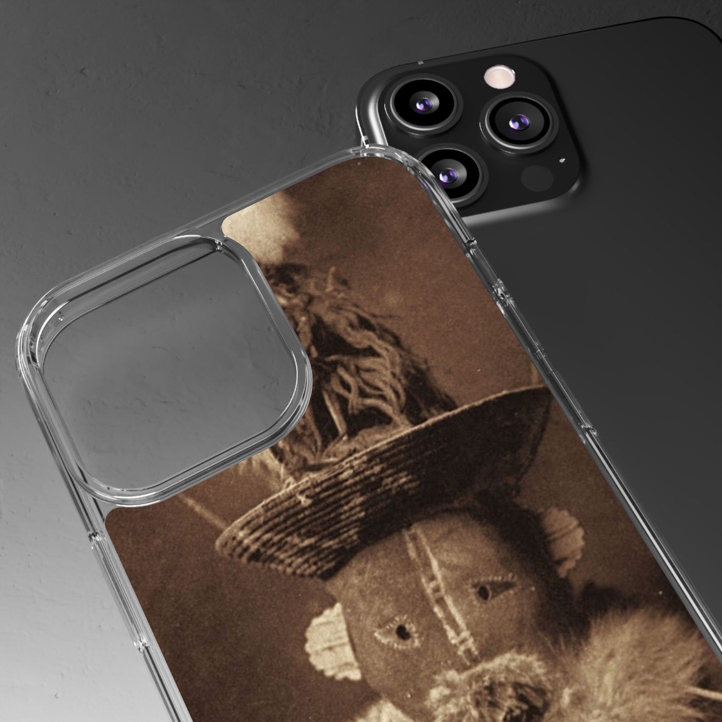 Yei Vintage Ethnic Clear Phone Case, Unique Phone Protector, Bohemian iPhone Case, Artistic Clear Cover, Cultural Phone Accessory