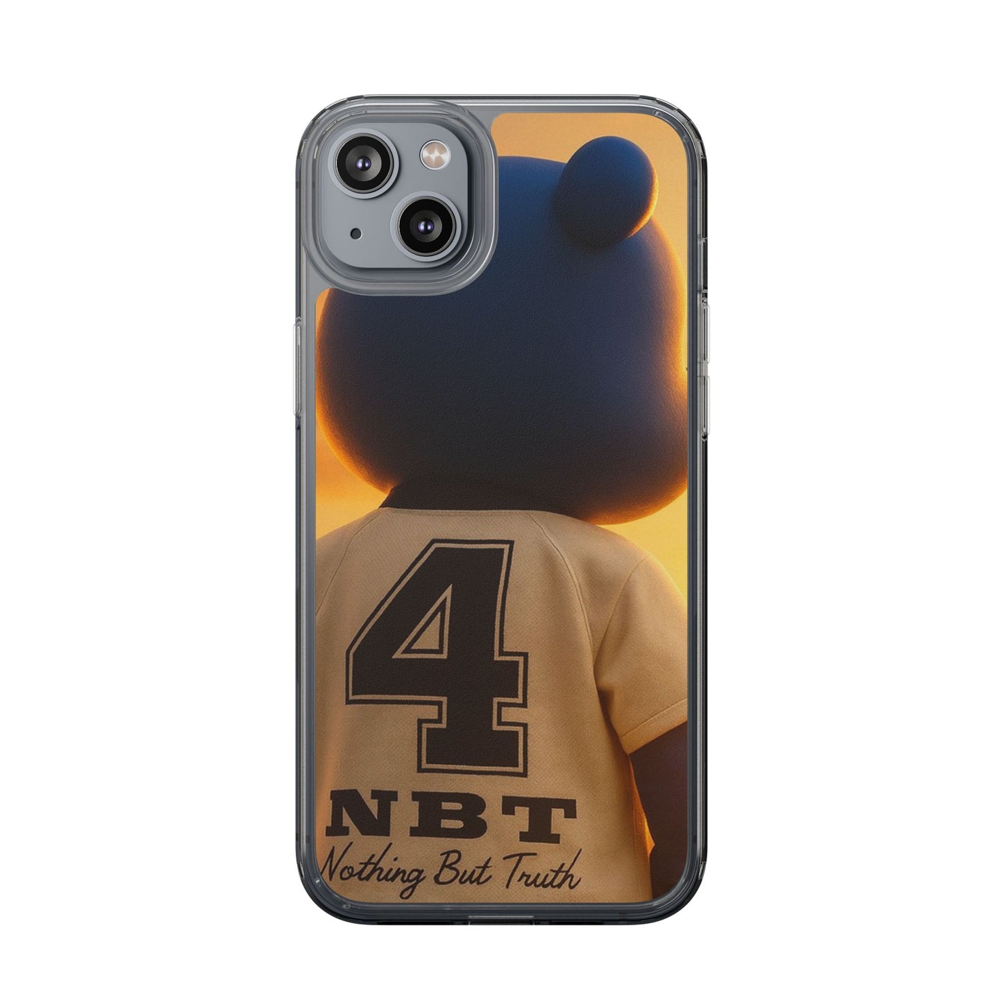 4NBT Trillion Bear Clear Phone Case, Aesthetic Phone Cover, Unique Gift for Animal Lovers, Stylish iPhone Accessory, Perfect for Birthdays