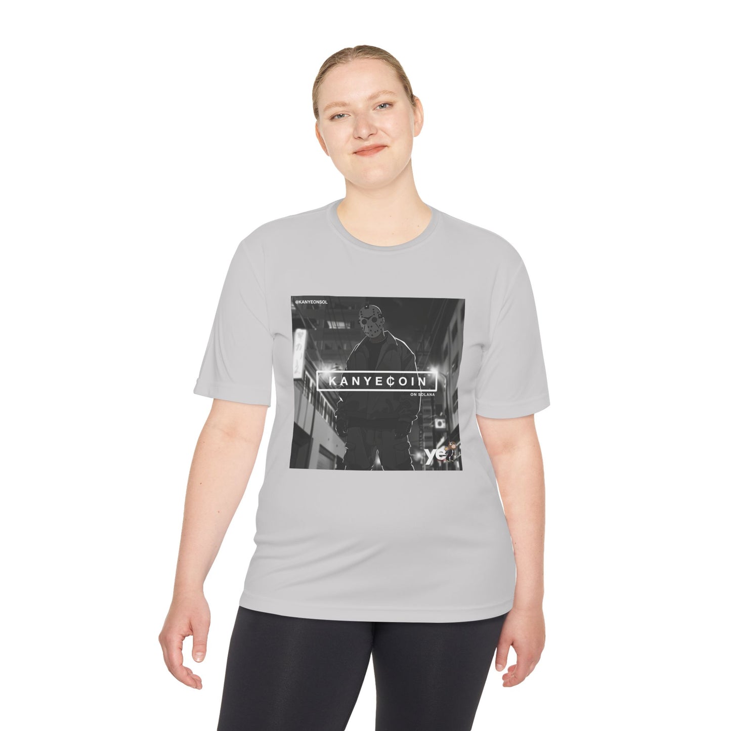 KANYECOIN Unisex Moisture Wicking Tee, Cool Graphic Tee, Music Lover Gift, Urban Style Shirt, Sportswear, Trendy Tee for Fans