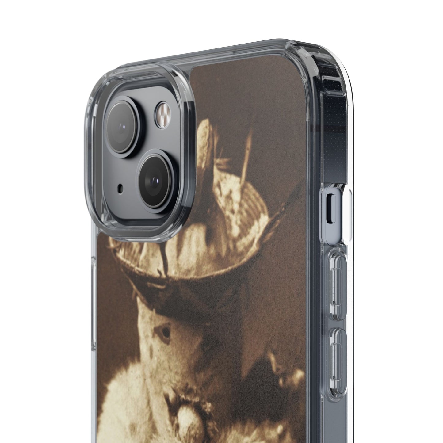 Yei Vintage Cat Photography Phone Case, Clear Cases, Unique Gift for Cat Lovers, Phone Accessory, Stylish Tech Gear, Animal Art