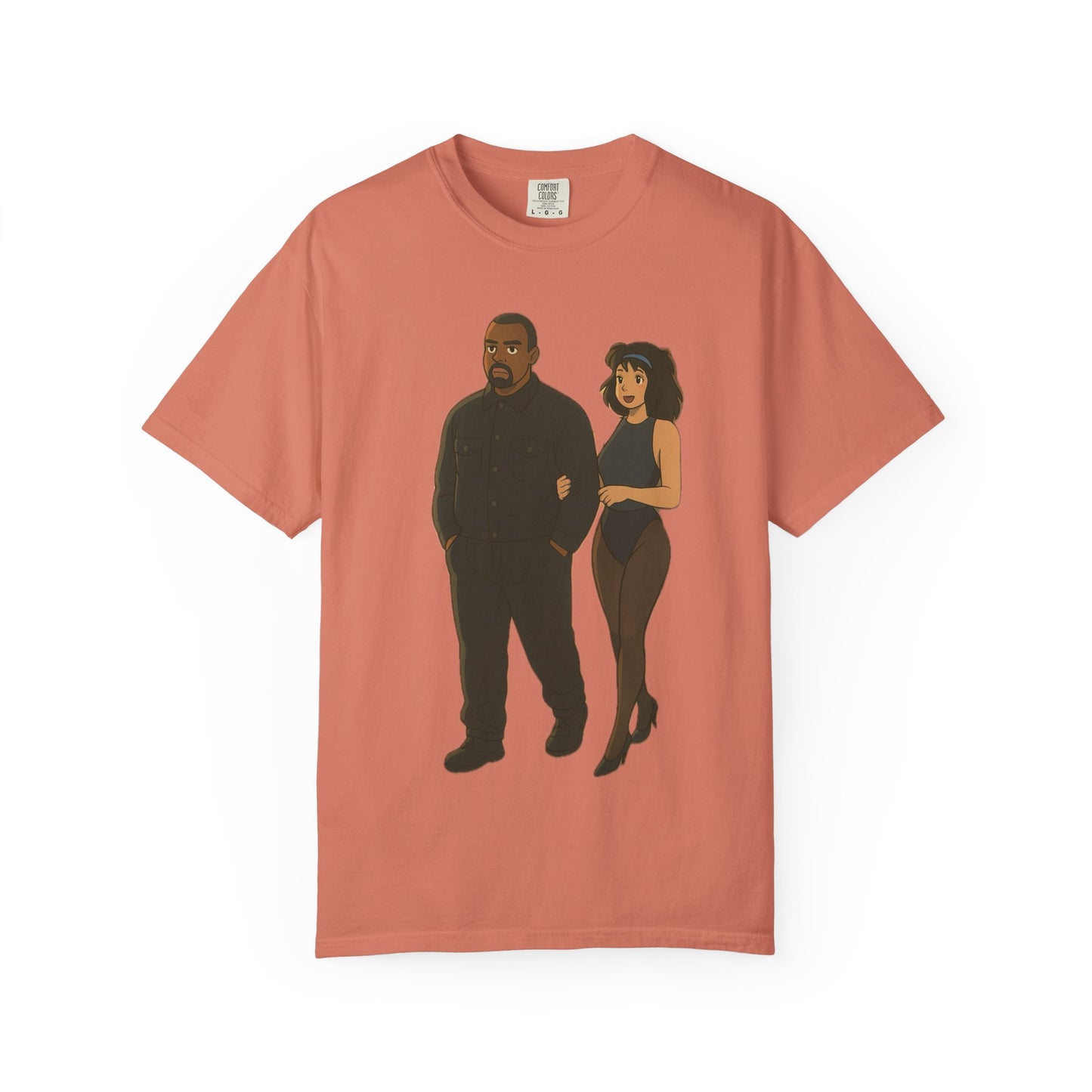 Ye & Bianca Graphic Tee, Trendy Unisex T-shirt, Cartoon Style, Streetwear, Gift for Music Lovers, Casual Fashion