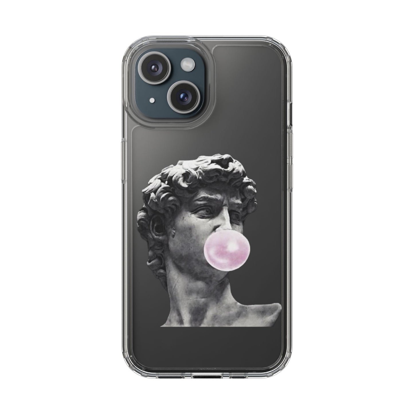 @ye Clear Phone Case with David Statue Design, Modern Phone Accessory for Art Lovers, Unique Gift, Customizable Compatible Soft Case