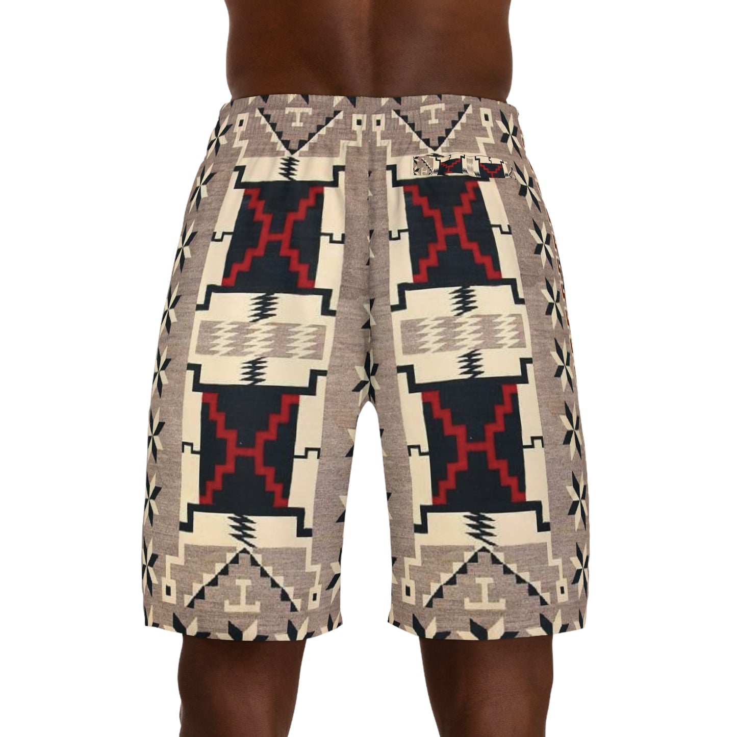 Yei Pattern Men's Jogger Shorts, Bohemian Style Activewear, Summer Leisure Shorts, Beachwear, Unique Gifts for Him