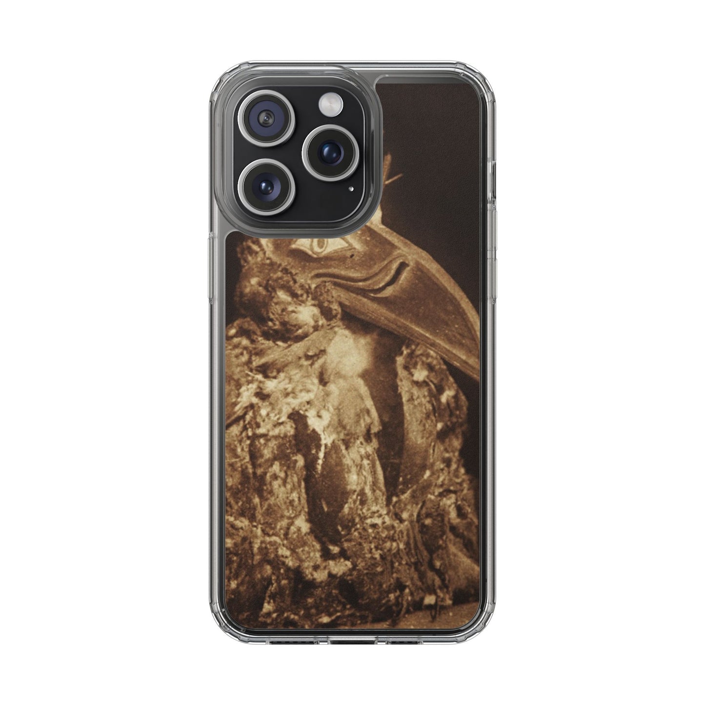 Yei Vintage Bird Design Clear Phone Case, Artistic Phone Accessories, Unique Gift for Nature Lovers, Eco-Friendly Tech Case, Stylish Protection