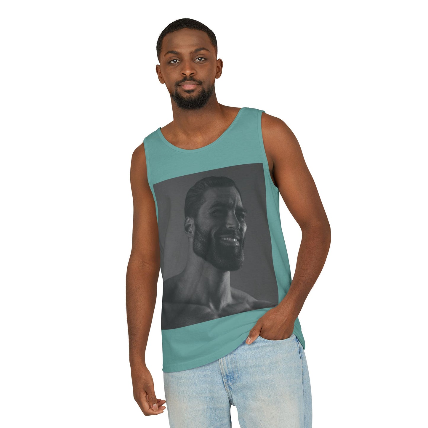 GIGA Unisex Garment-Dyed Tank Top, Summer Apparel, Funny Graphic Tee, Workout Wear, Unique Gift Idea, Casual Outfit