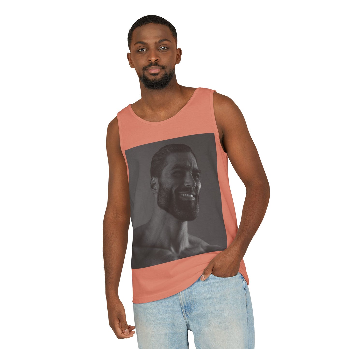 GIGA Unisex Garment-Dyed Tank Top, Summer Apparel, Funny Graphic Tee, Workout Wear, Unique Gift Idea, Casual Outfit