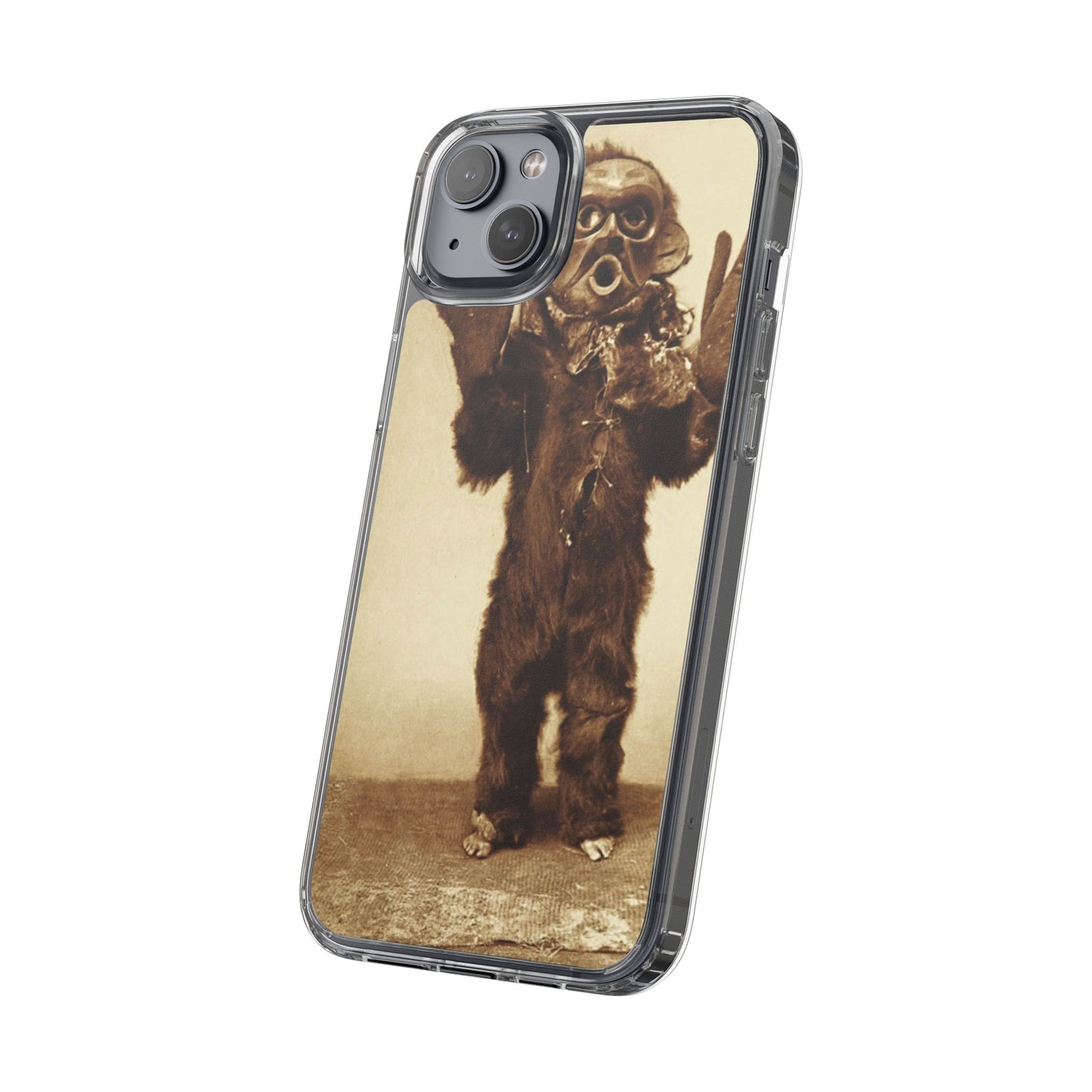 Yei Vintage Monster Clear Phone Case, Unique Phone Cover, Halloween Gift, Retro Style Case, Fun Accessories