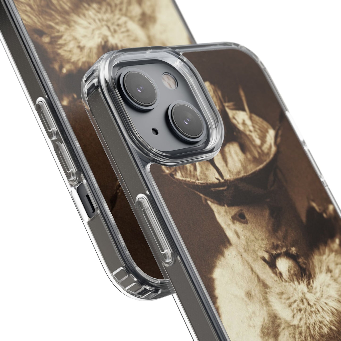 Yei Vintage Cat Photography Phone Case, Clear Cases, Unique Gift for Cat Lovers, Phone Accessory, Stylish Tech Gear, Animal Art