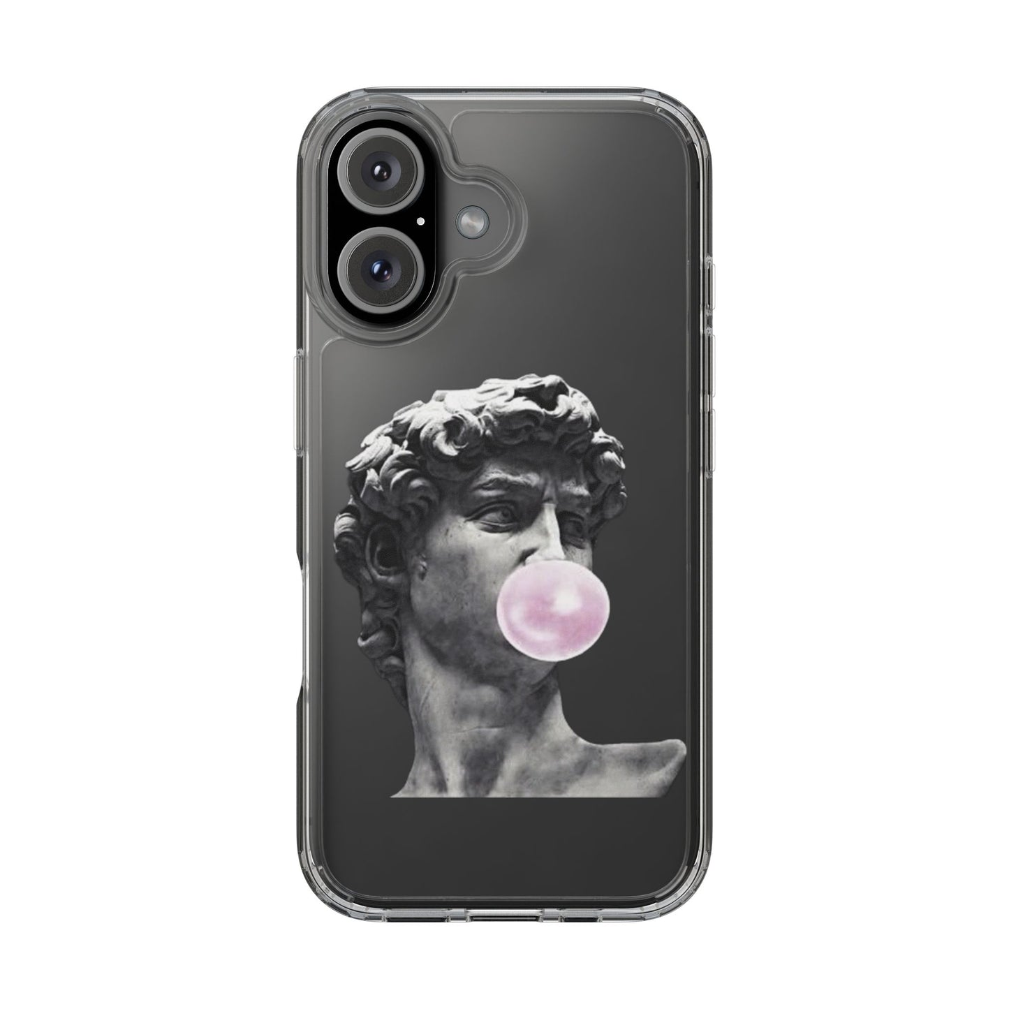 @ye Clear Phone Case with David Statue Design, Modern Phone Accessory for Art Lovers, Unique Gift, Customizable Compatible Soft Case