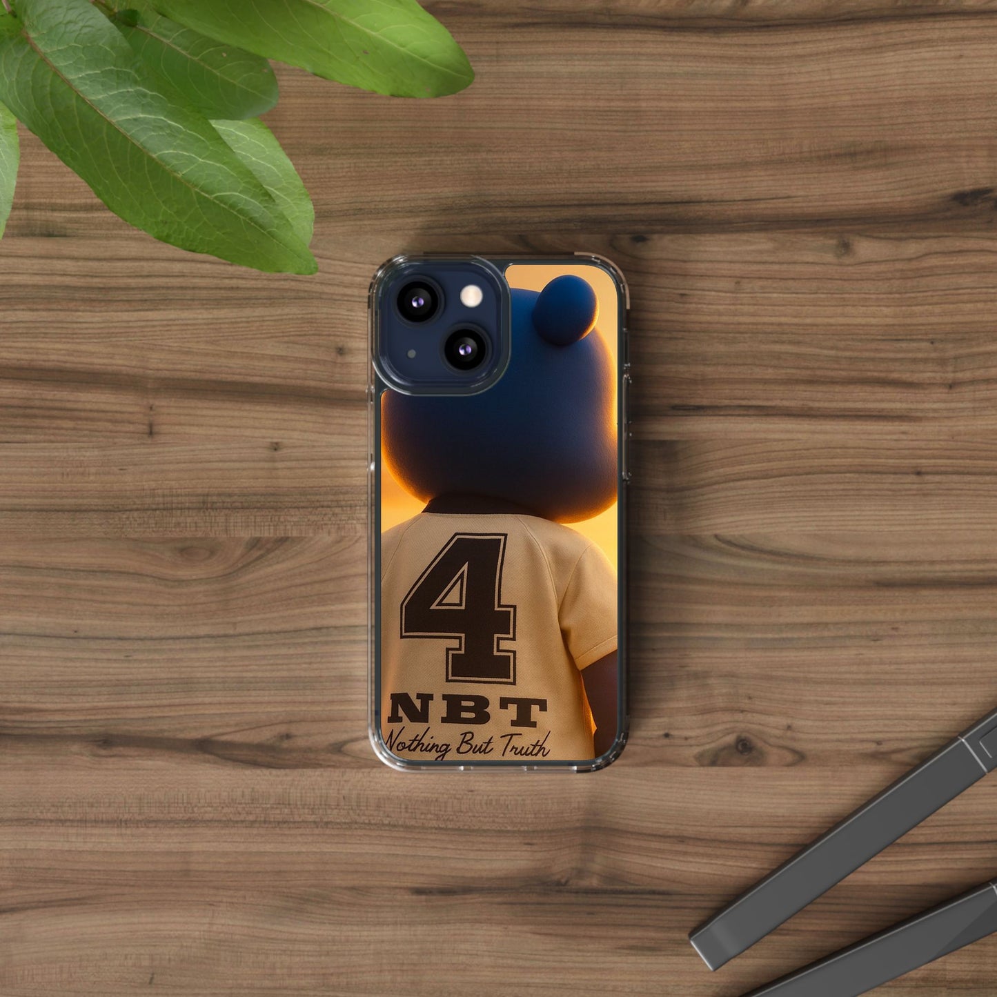 4NBT Trillion Bear Clear Phone Case, Aesthetic Phone Cover, Unique Gift for Animal Lovers, Stylish iPhone Accessory, Perfect for Birthdays