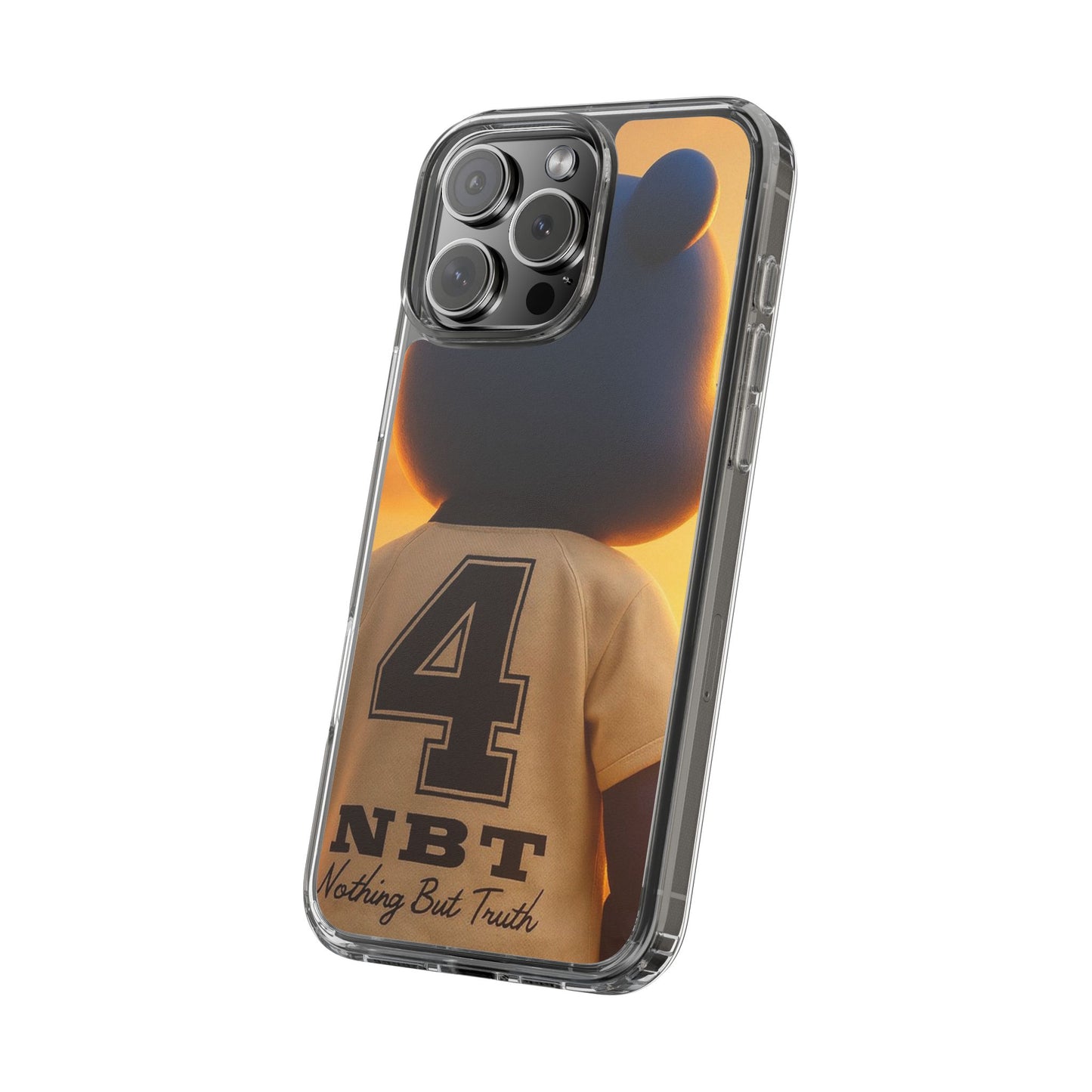4NBT Trillion Bear Clear Phone Case, Aesthetic Phone Cover, Unique Gift for Animal Lovers, Stylish iPhone Accessory, Perfect for Birthdays