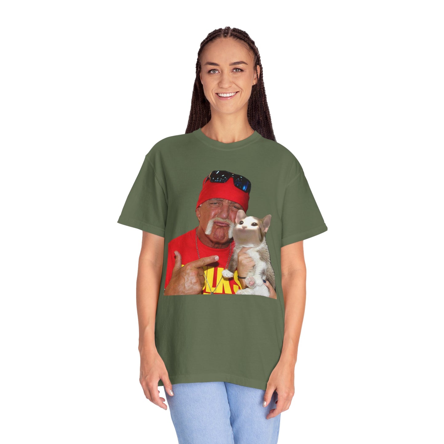 POPCAT Hilarious Unisex T-Shirt: Perfect for Dads, Pet Lovers, Gifts, Funny Apparel, Casual Wear, Cat Lovers