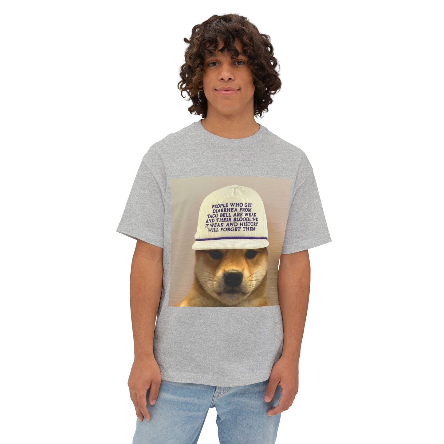 WIF Humorous Dog-Themed Oversized Tee, Casual Graphic Shirt, Gift for Pet Lovers, Funny T-Shirt, Unisex Boxy Tee